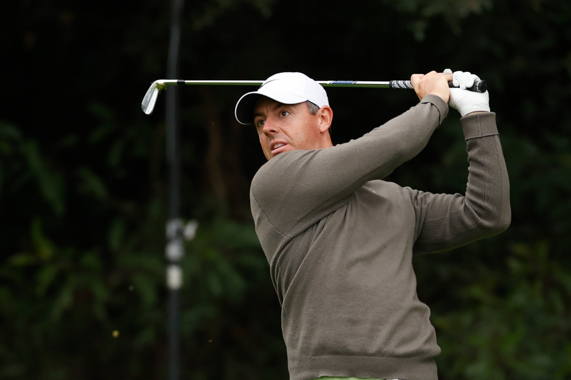 Rory McIlory durante la tercera ronda del Genesis Invitational.