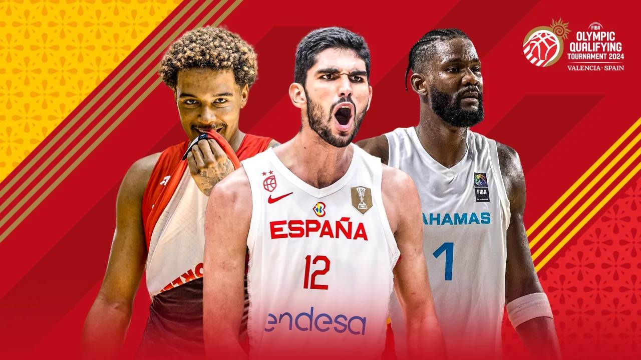 Aginaldo Neto (Angola), Santi Aldama (España) y DeAndre Ayton (Bahamas)