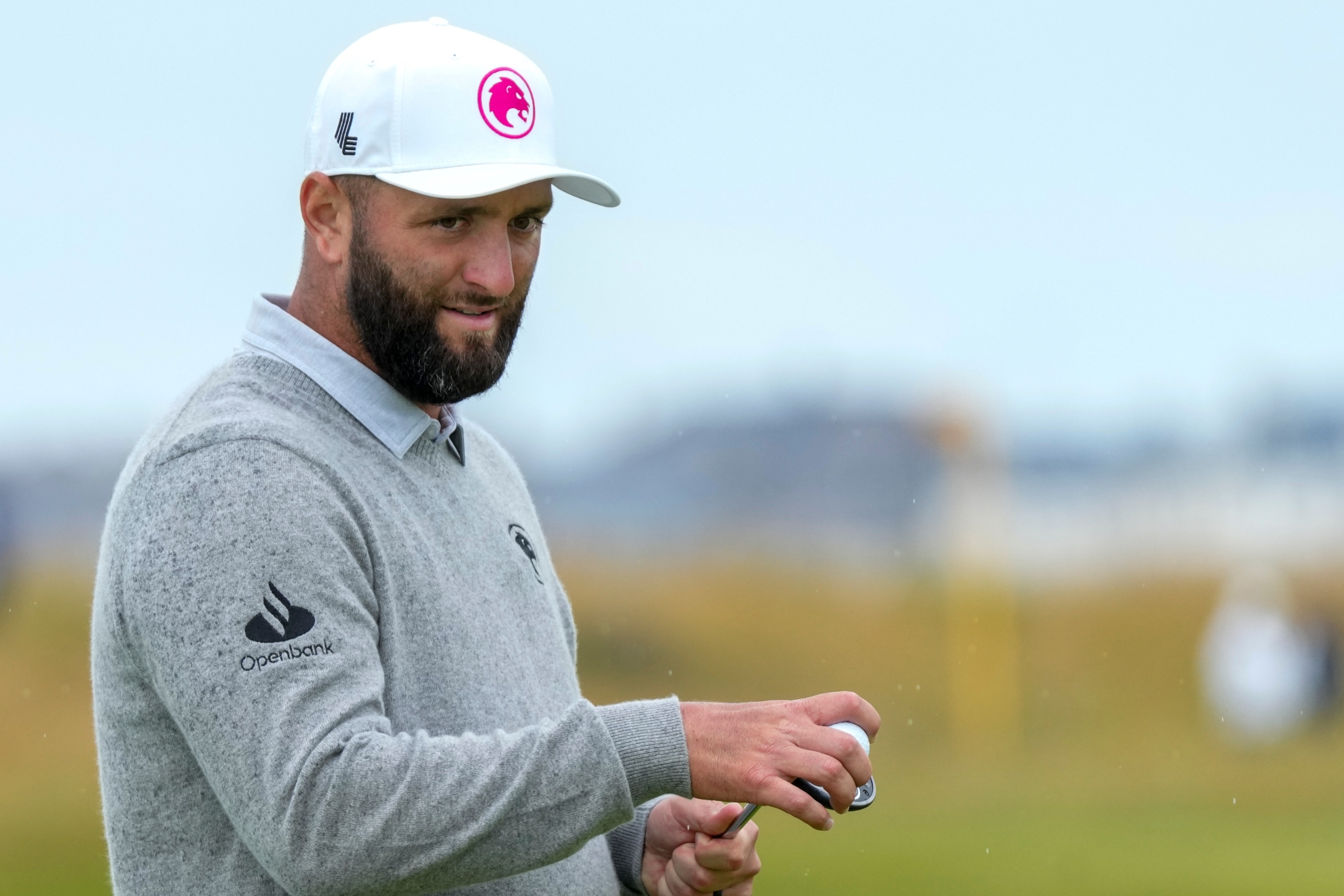 Jon Rahm entrenando el martes en Royal Troon.