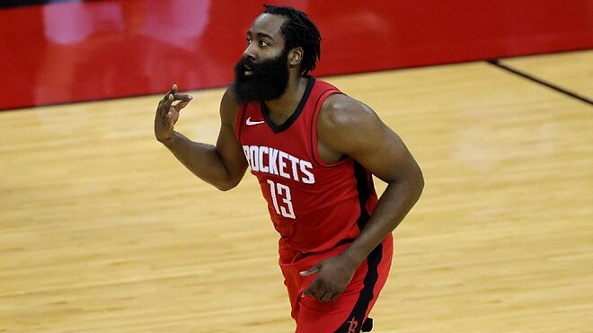 James Harden en un partido de los Rockets de esta temporada.