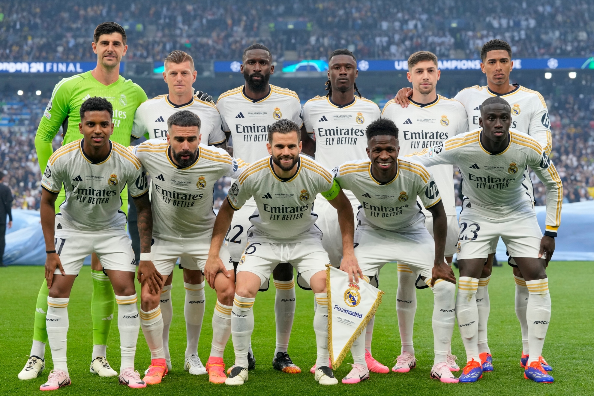 El once inicial del Madrid ante el Dortmund.