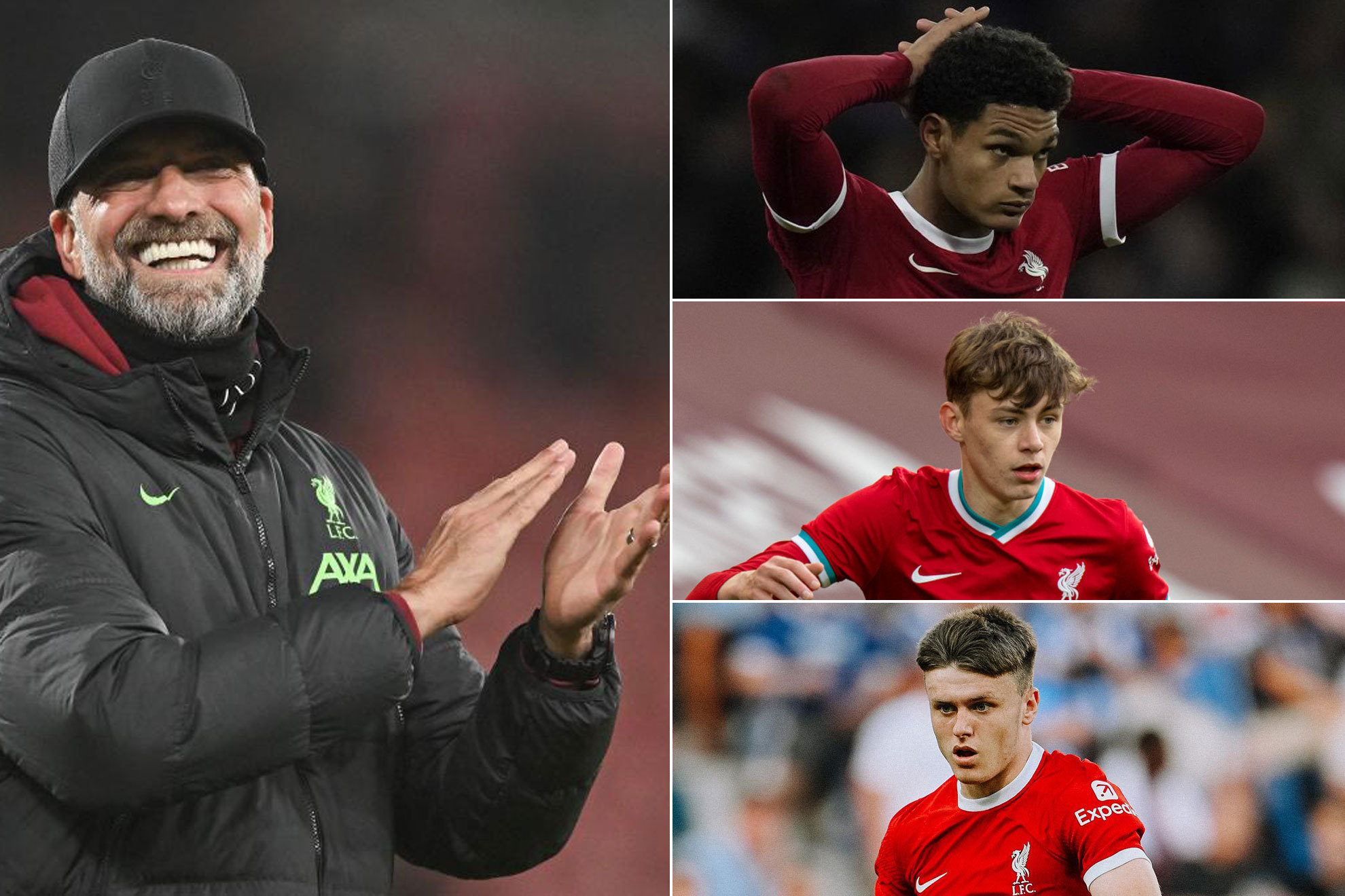 Klopp, Quansah, Bradley y Doak.
