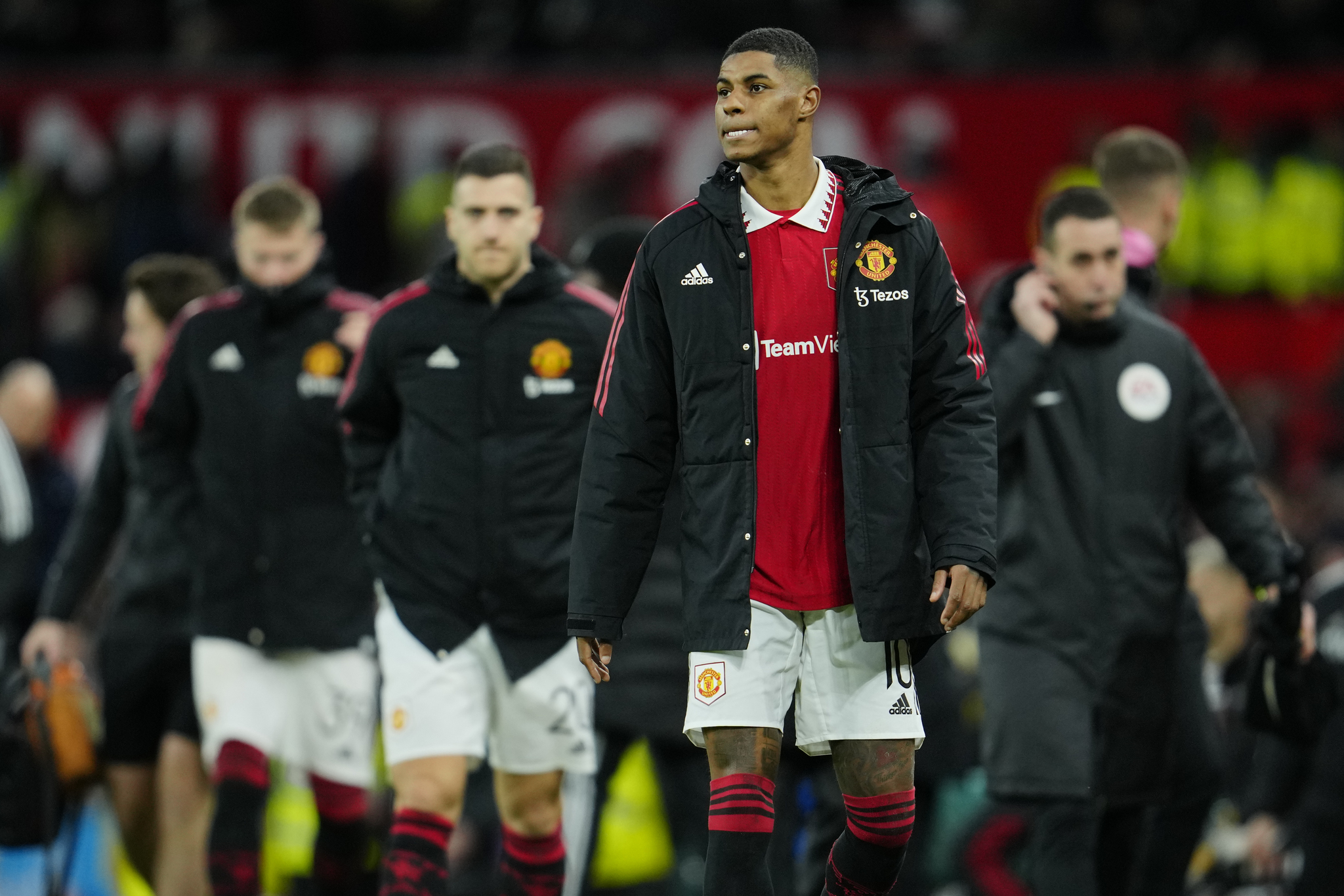 Rashford, tras un partido con el Manchester United.