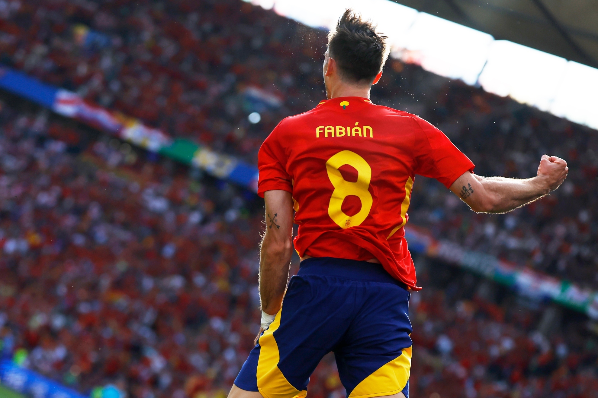 Fabián Ruiz celebra su gol a Croacia/CHEMA REY