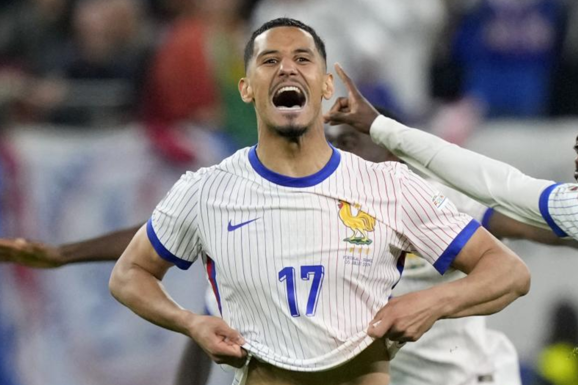 William Saliba celebrando el pase a semifinales.