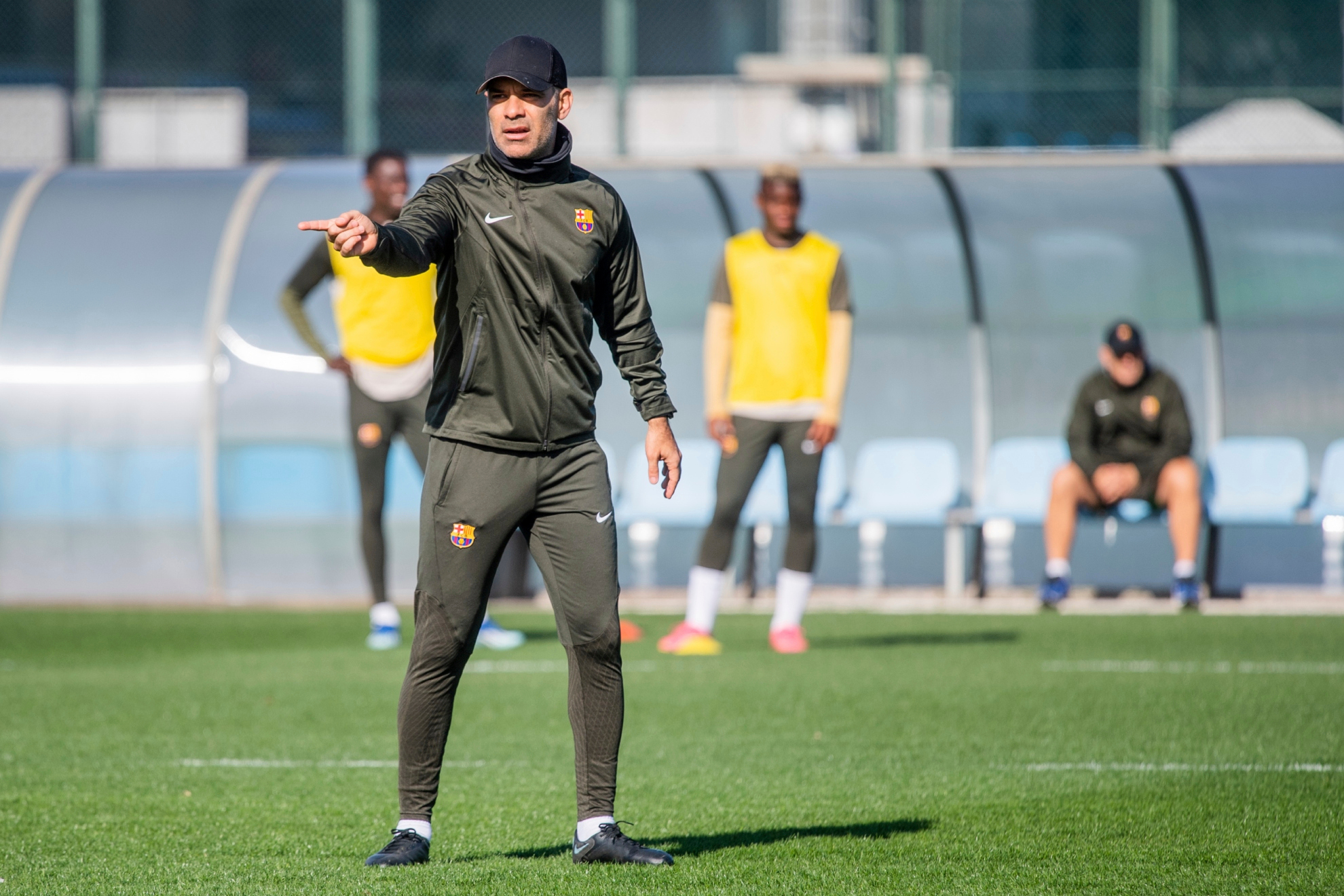 Rafa Márquez durante un entrenamiento con el Barcelona.