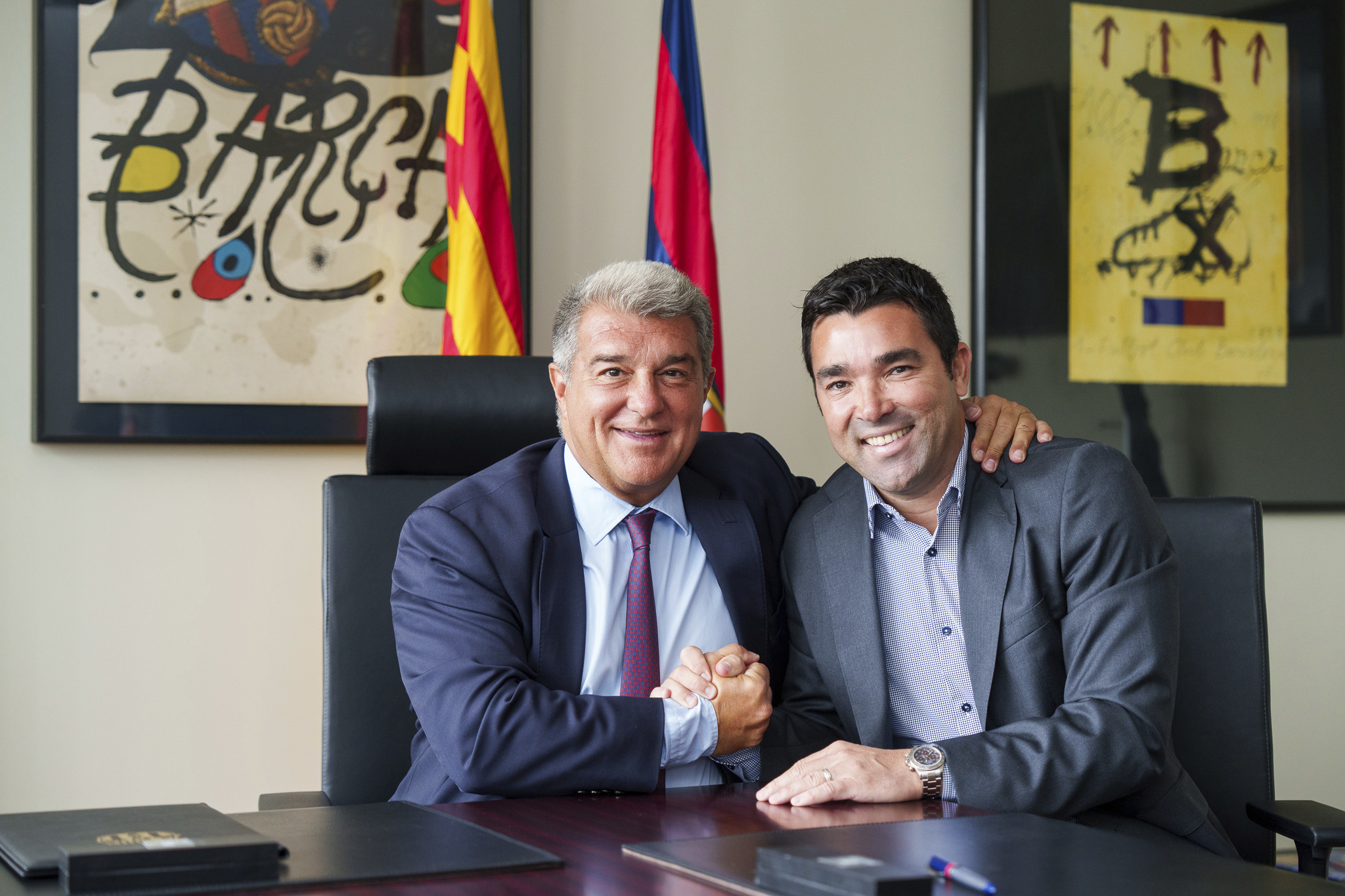 Joan Laporta y Deco.