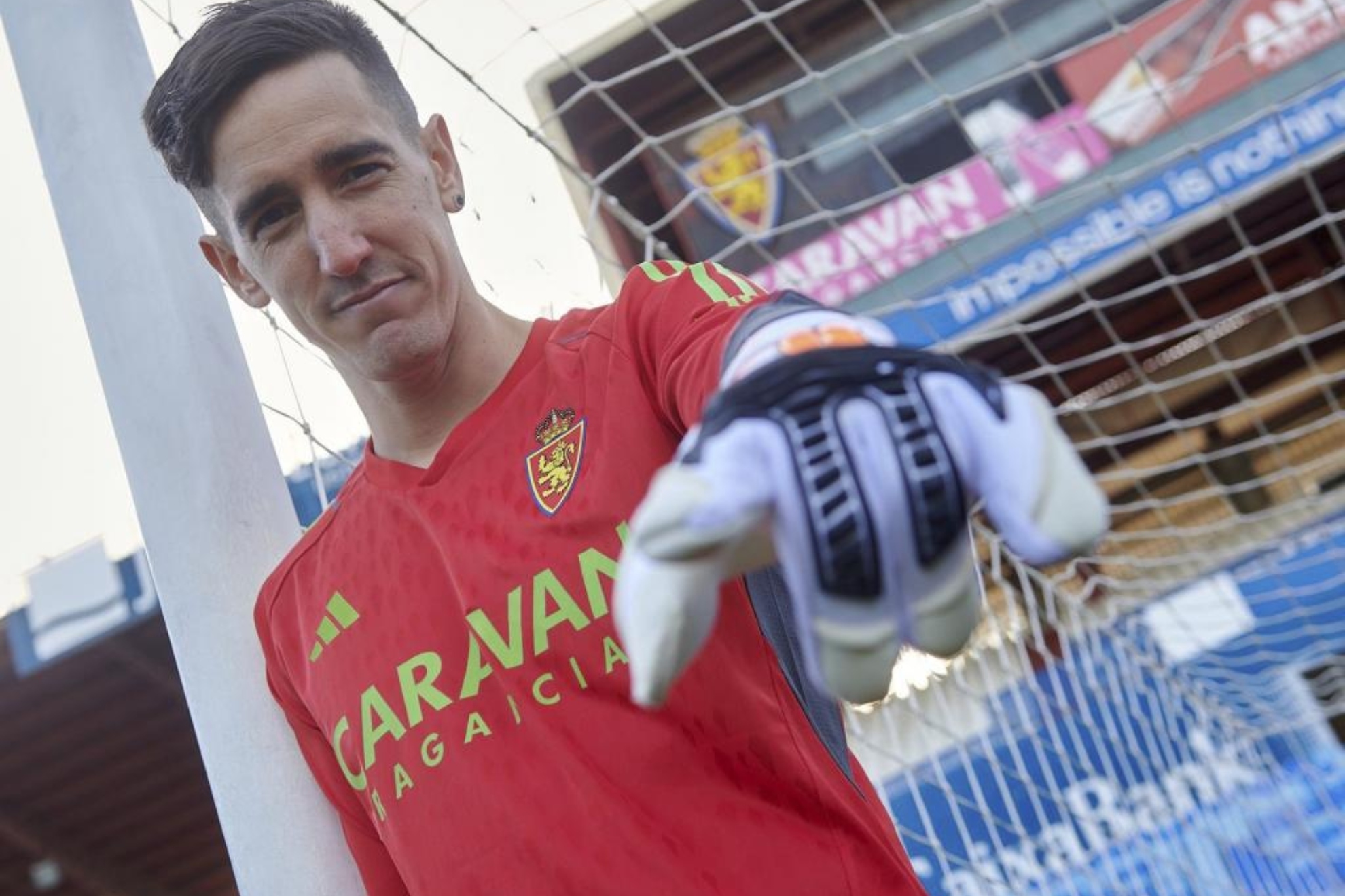 Edgar Badía, con el Zaragoza.