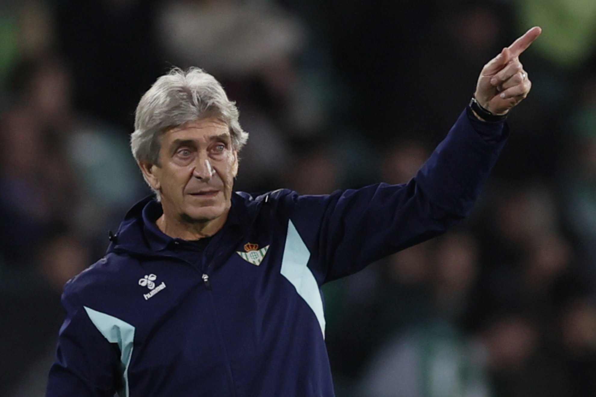 Pellegrini, durante un partido en el Villamarín.