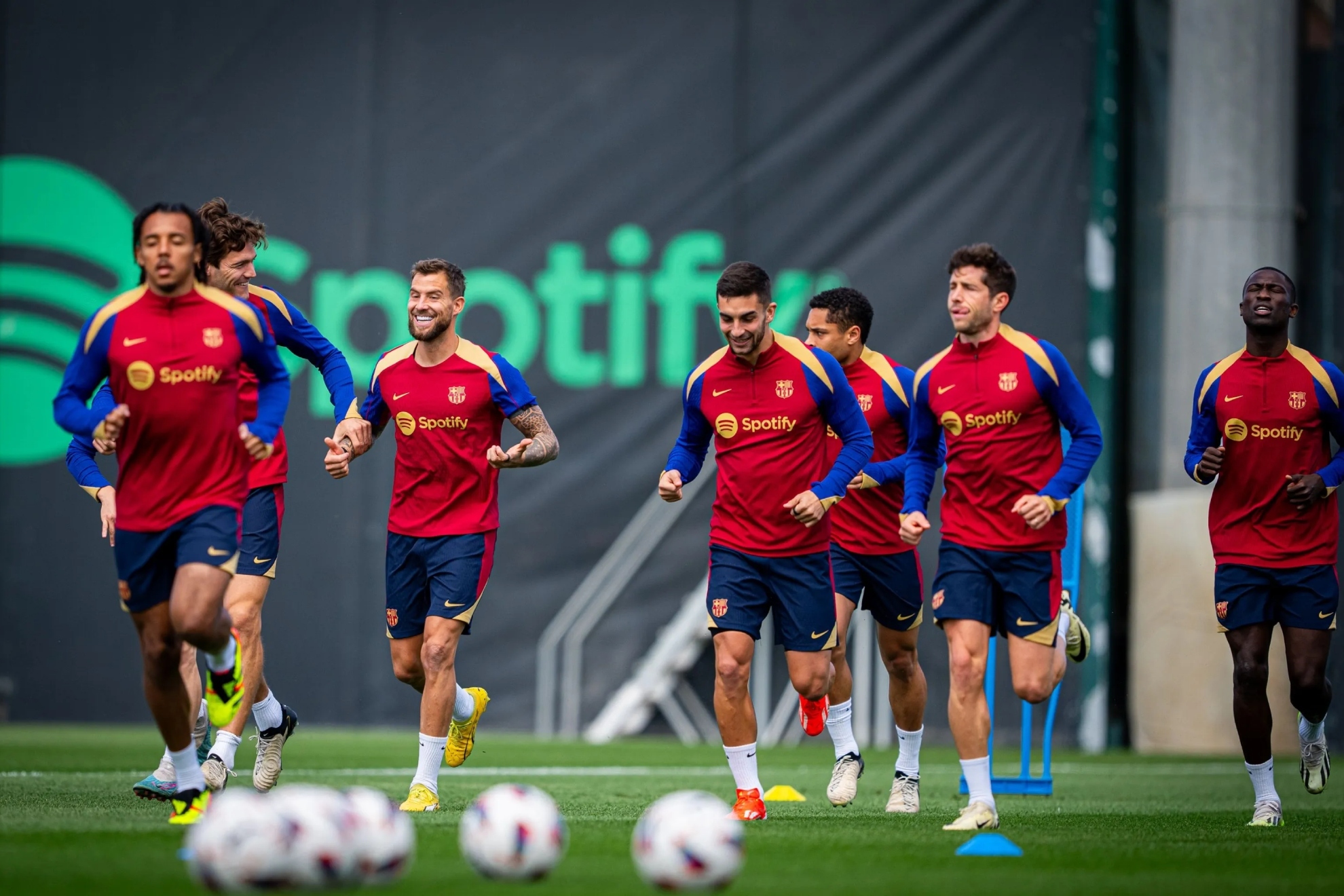 Varios jugadores del Barcelona