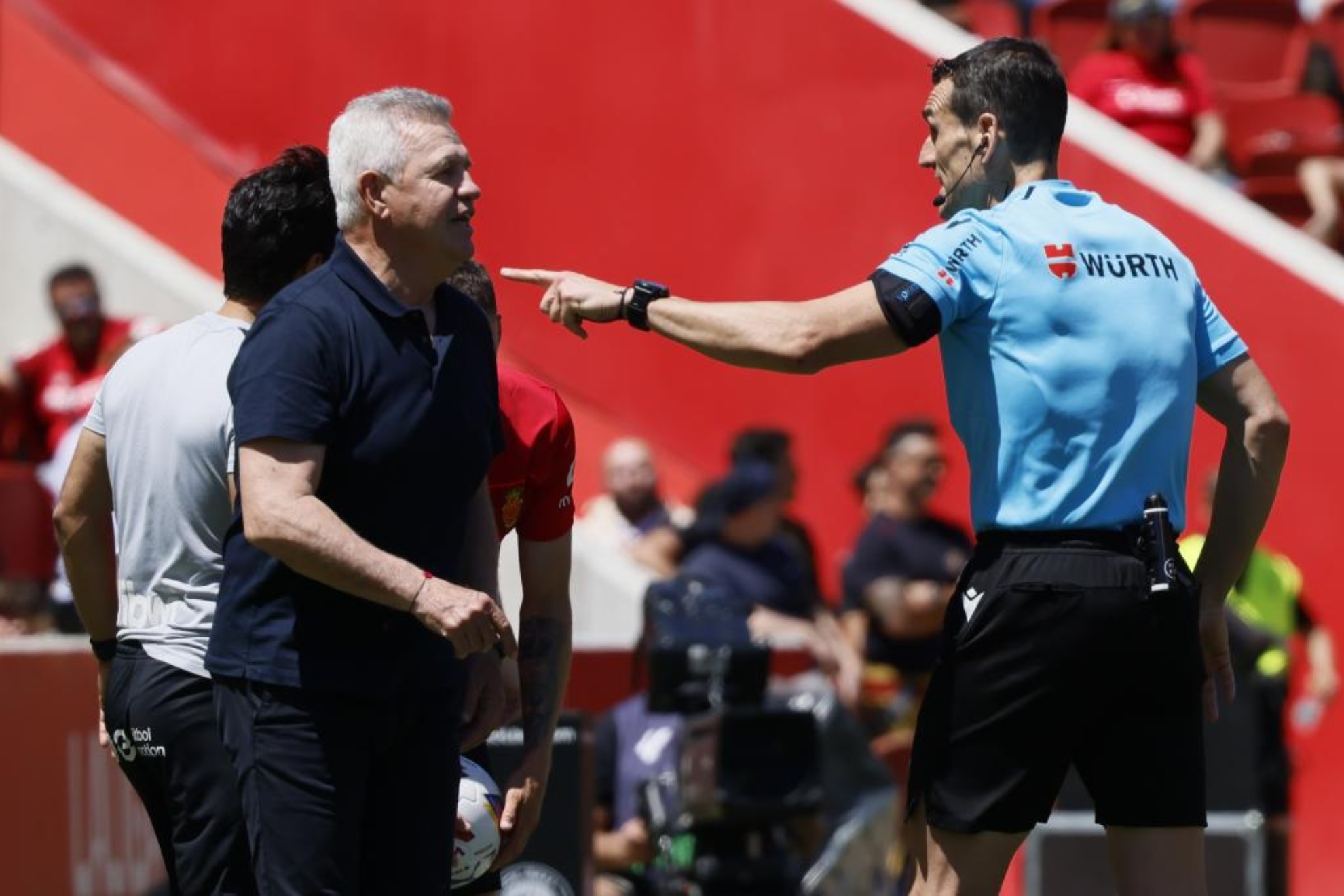Aguirre, durante el partido.