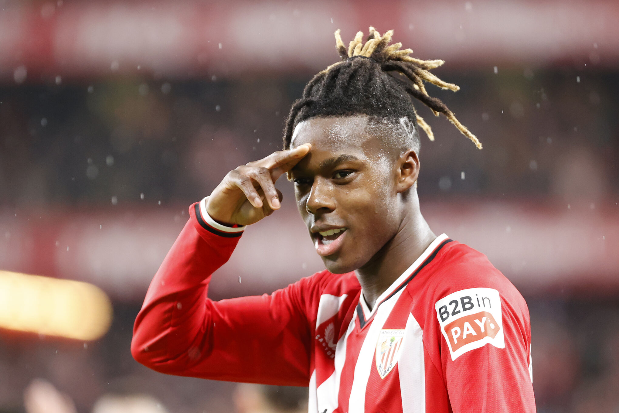 Nico Williams celebra uno de los goles marcados esta temporada.