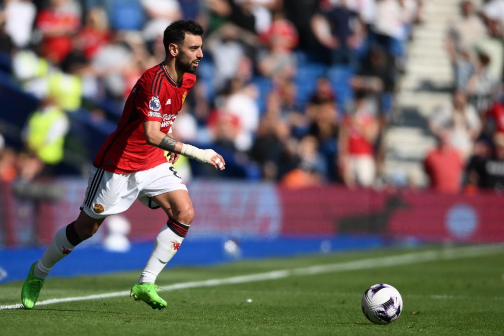 Bruno Fernandes, durante un partido.