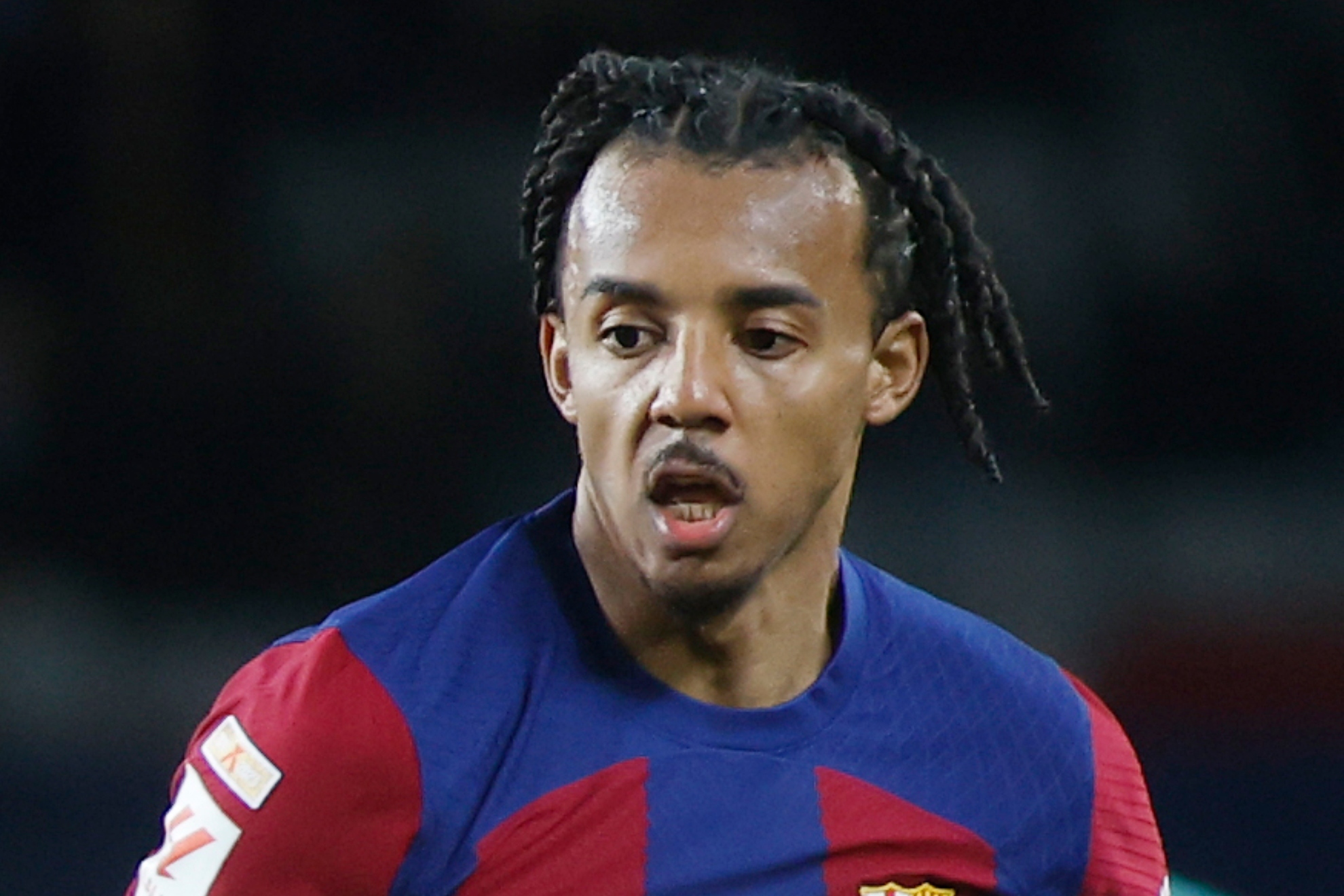 Jules Koundé, en un partido del Barcelona.