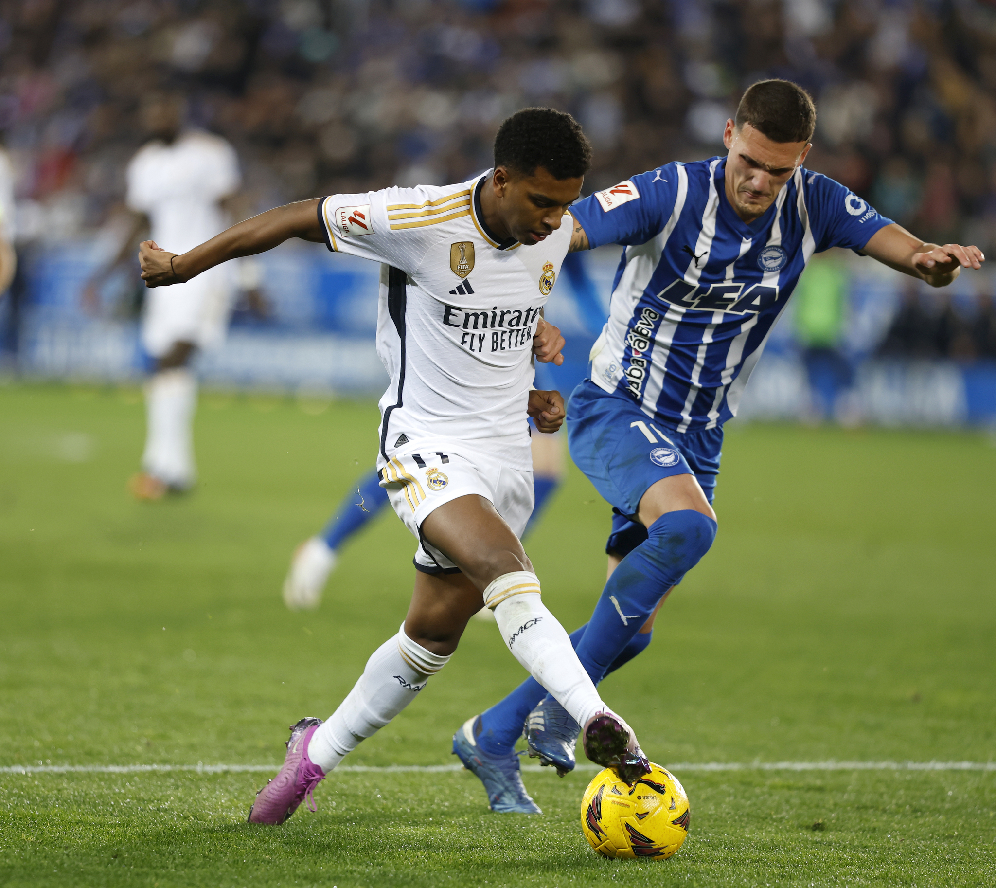 Rafa Marín jugando contra el Real Madrid.
