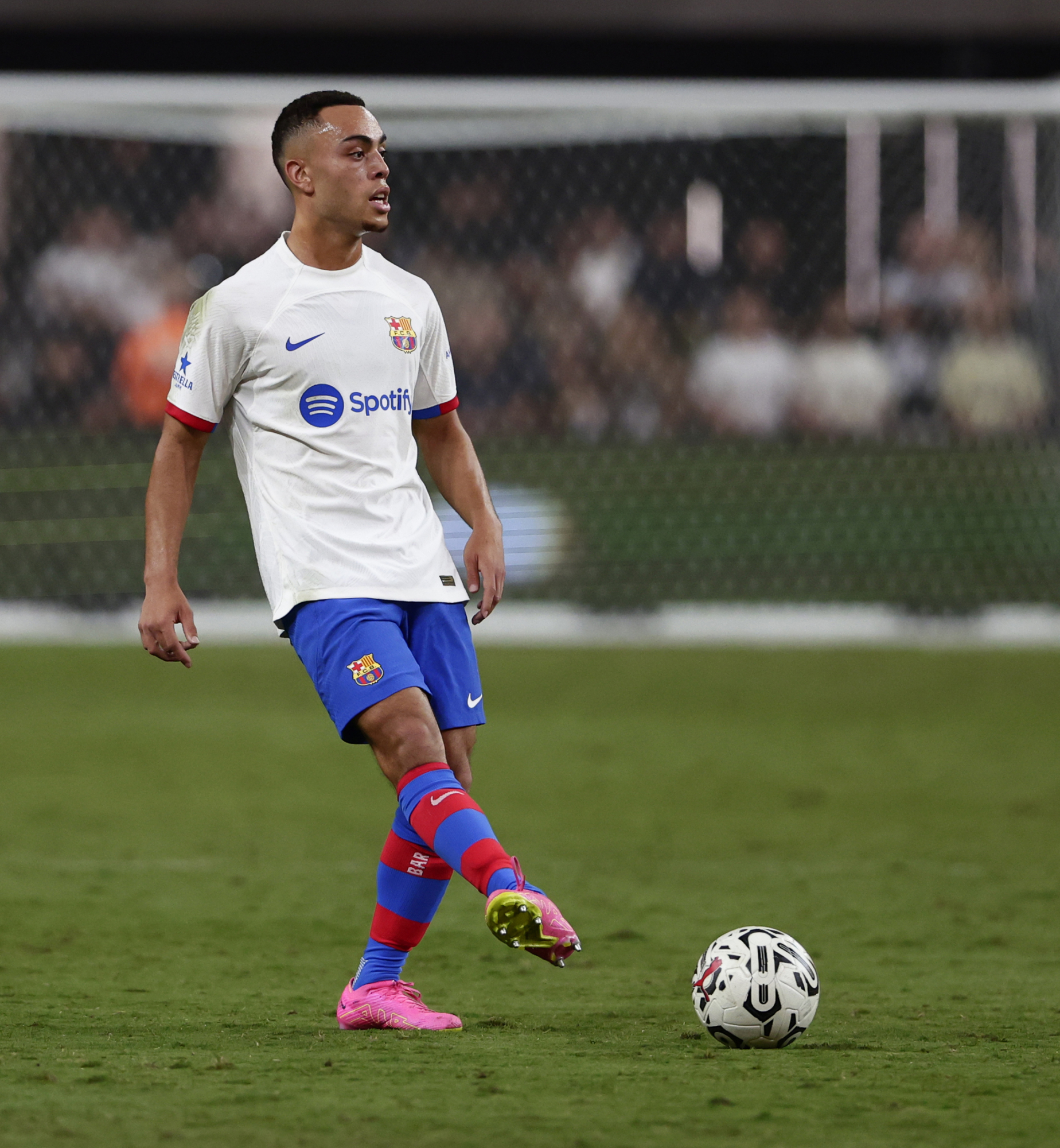 Dest, en un partido de la pretemporada del Barça del pasado verano.
