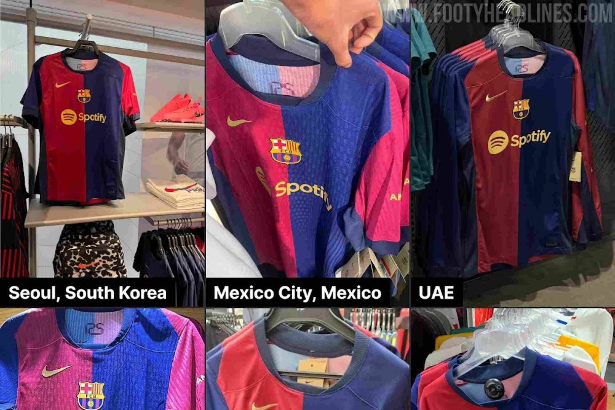 La camiseta del Barça en diferentes países