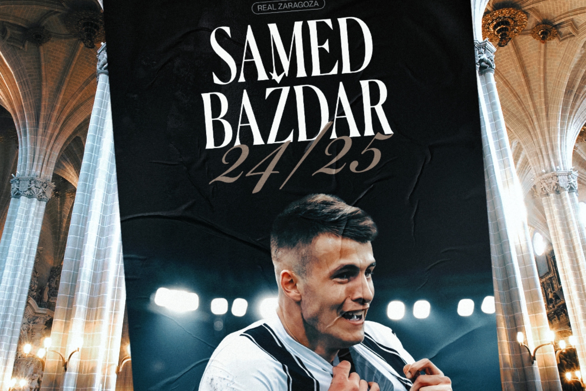 Anuncio del fichaje de Samed Bazdar por el Zaragoza.