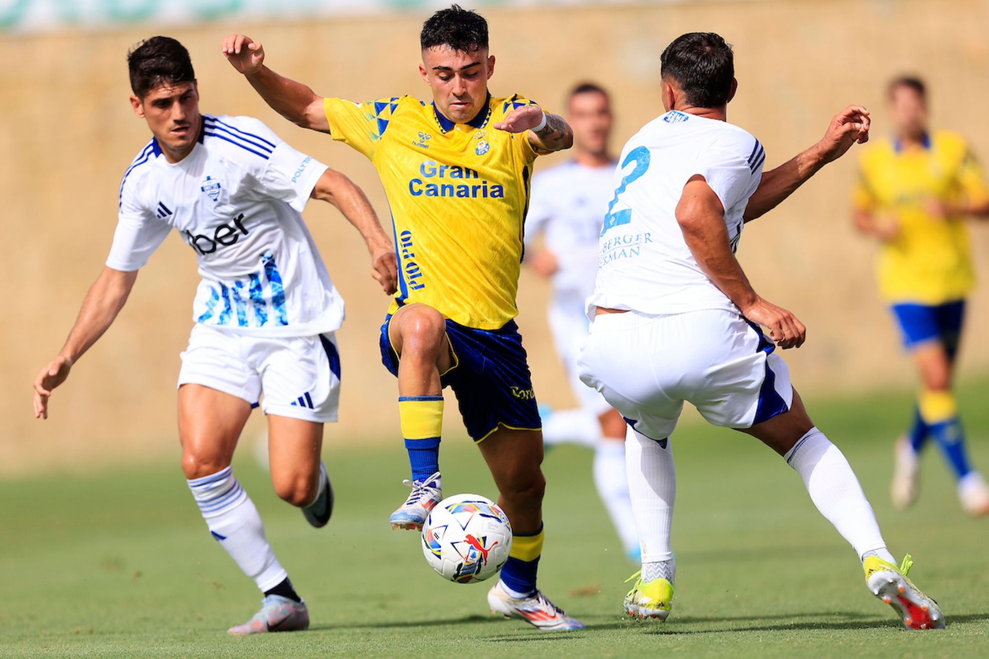 Moleiro en el partido de pretemporada ante el Como