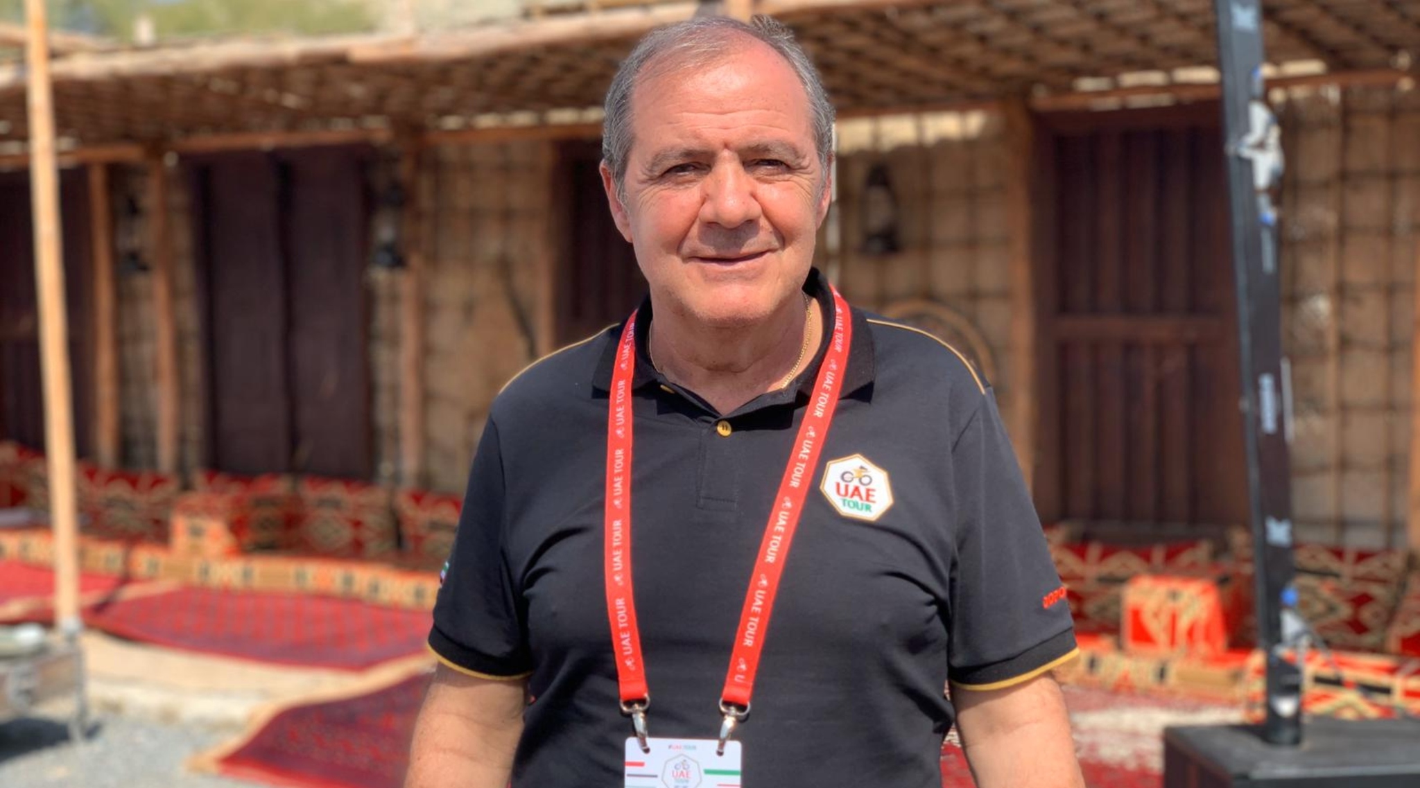 Vegni, durante un UAE Tour.