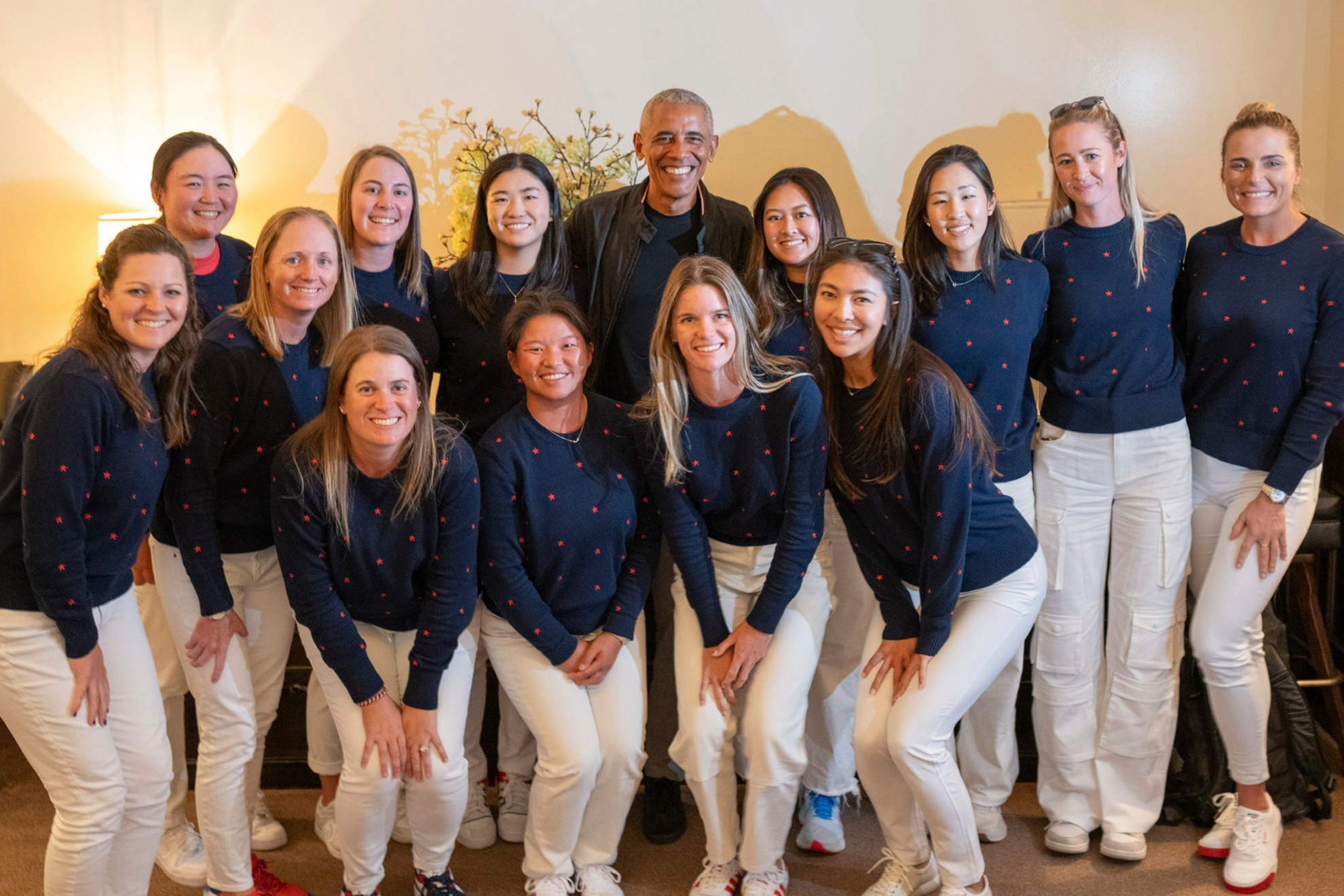 El equipo de Estados Unidos junto a Barak Obama.