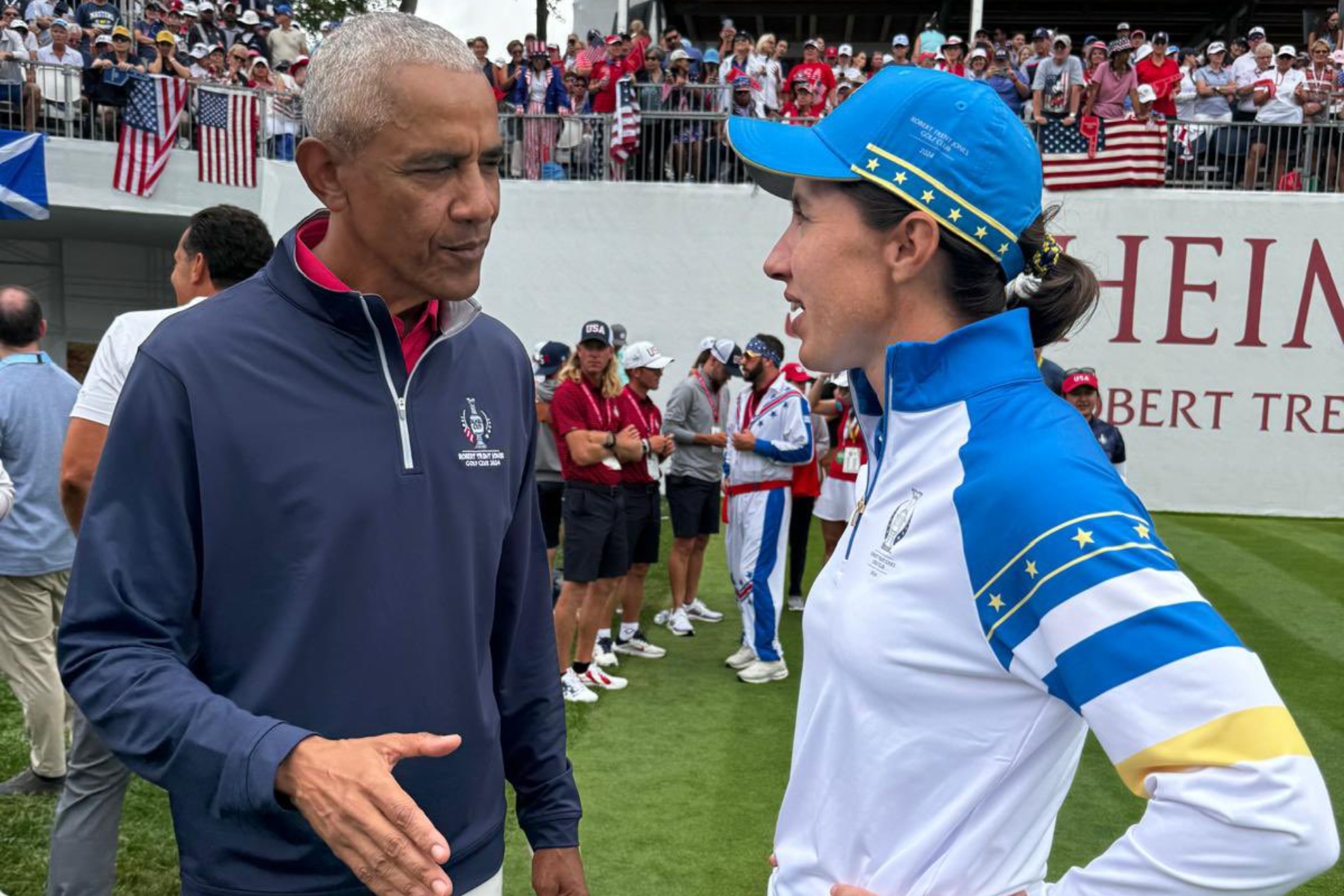 Barck Obama y Carlota Ciganda.