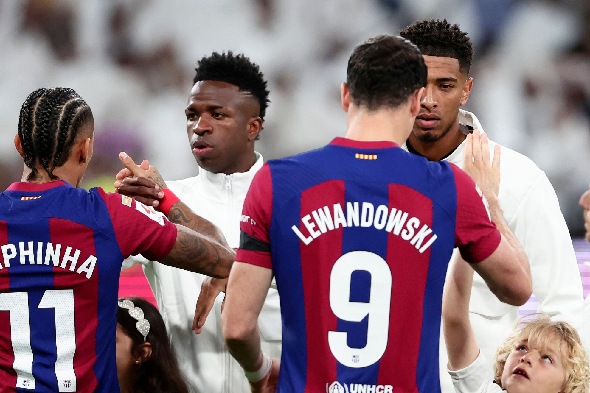 Vini Jr, Bellingham, Raphinha y Lewandowski en el último Clásico en el Bernabéu