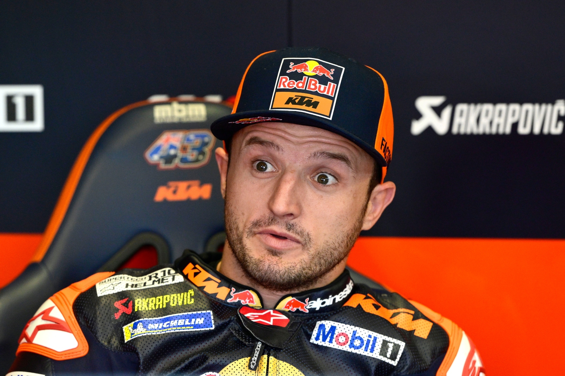 Jack Miller, en su actual box, el del KTM Red Bull.