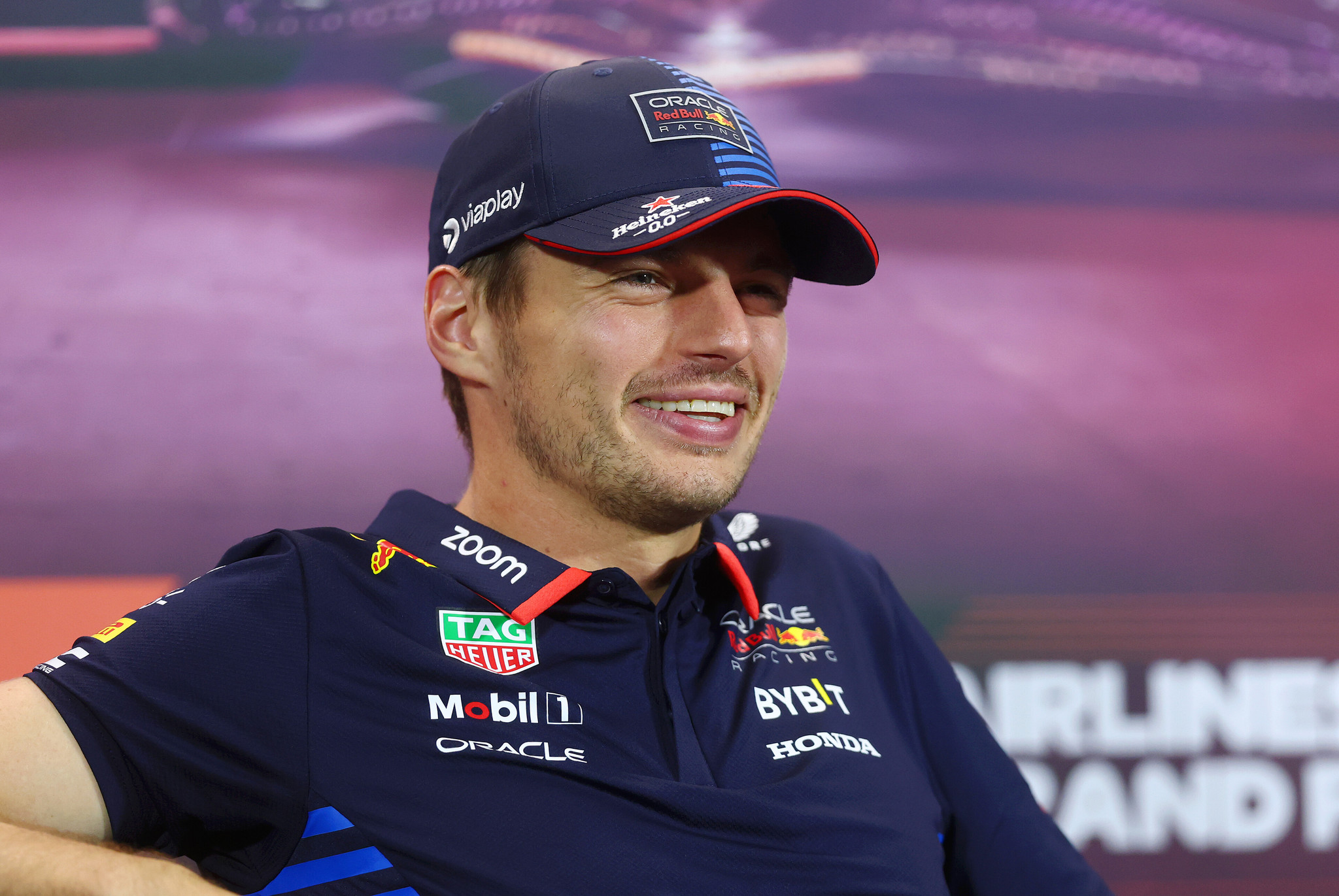Max Verstappen en la rueda de prensa de ayer en Singapur