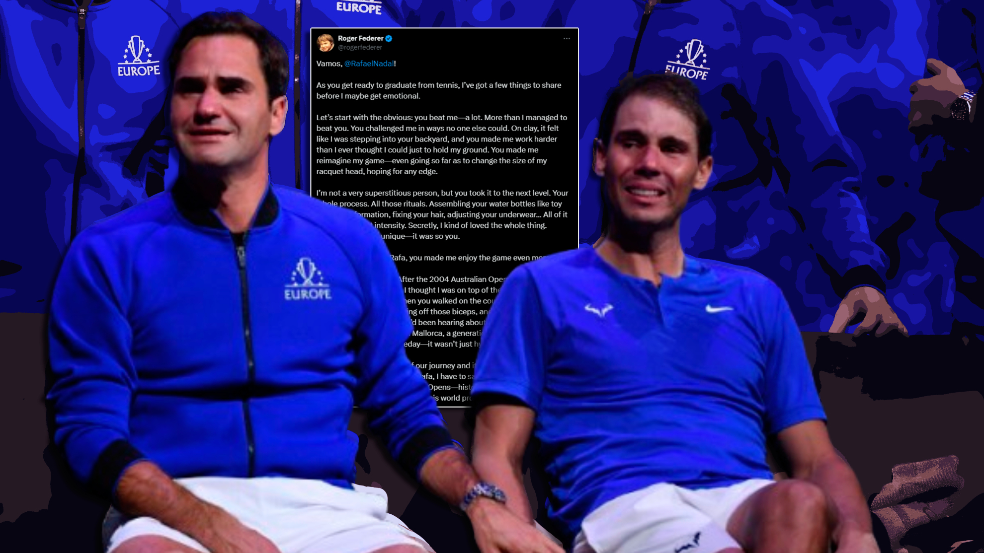 La carta de despedida de Federer a Nadal: 