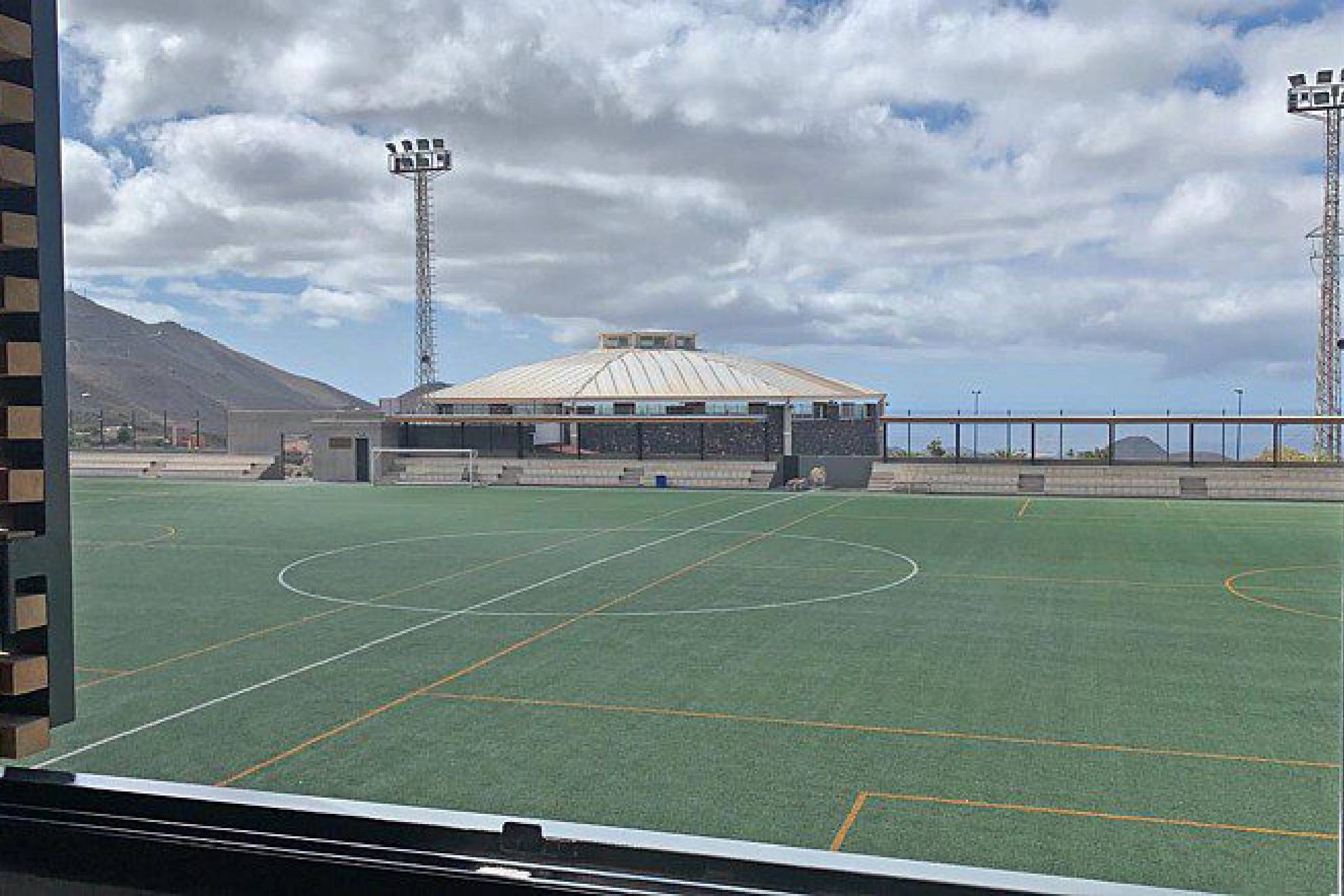 Campo de fútbol Óscar Pérez Barrios de Valle San Lorenzo, estadio que acogió el partido entre San Lorenzo Constancia y Laguna.