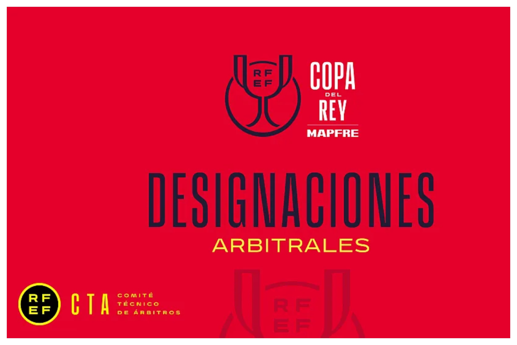 Estos son los árbitros de la segunda eliminatoria de la Copa del Rey