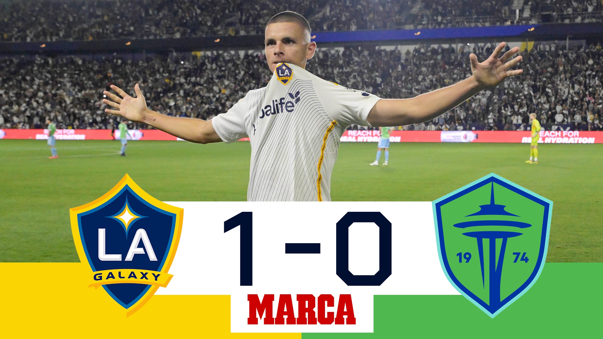Con un gol en los minutos finales el Galaxy logra la victoria ante Seattle y disputará la MLS Cup.