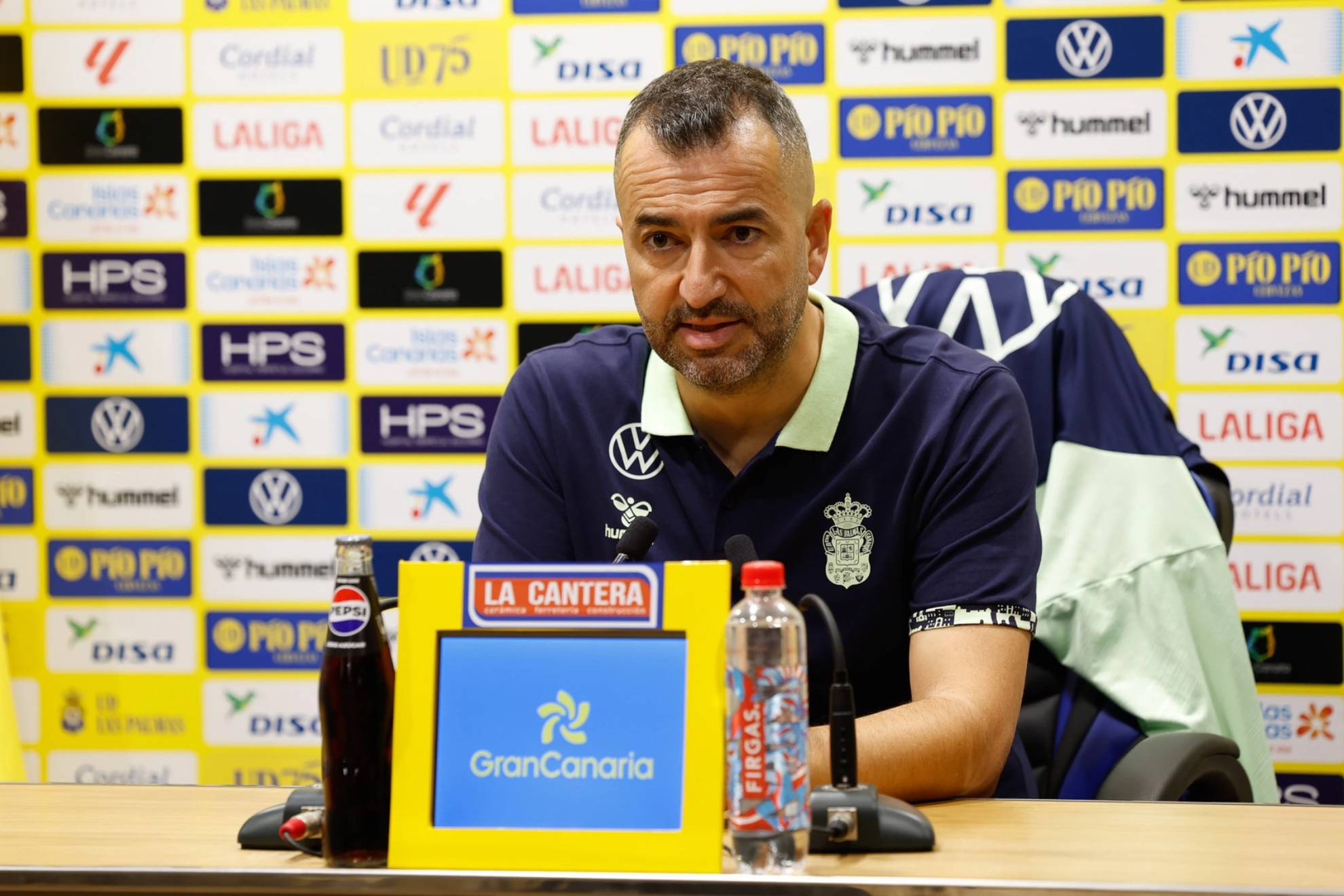 Diego Martínez, entrenador de Las Palmas, en la rueda de prensa previa al partido contra el Valladolid.
