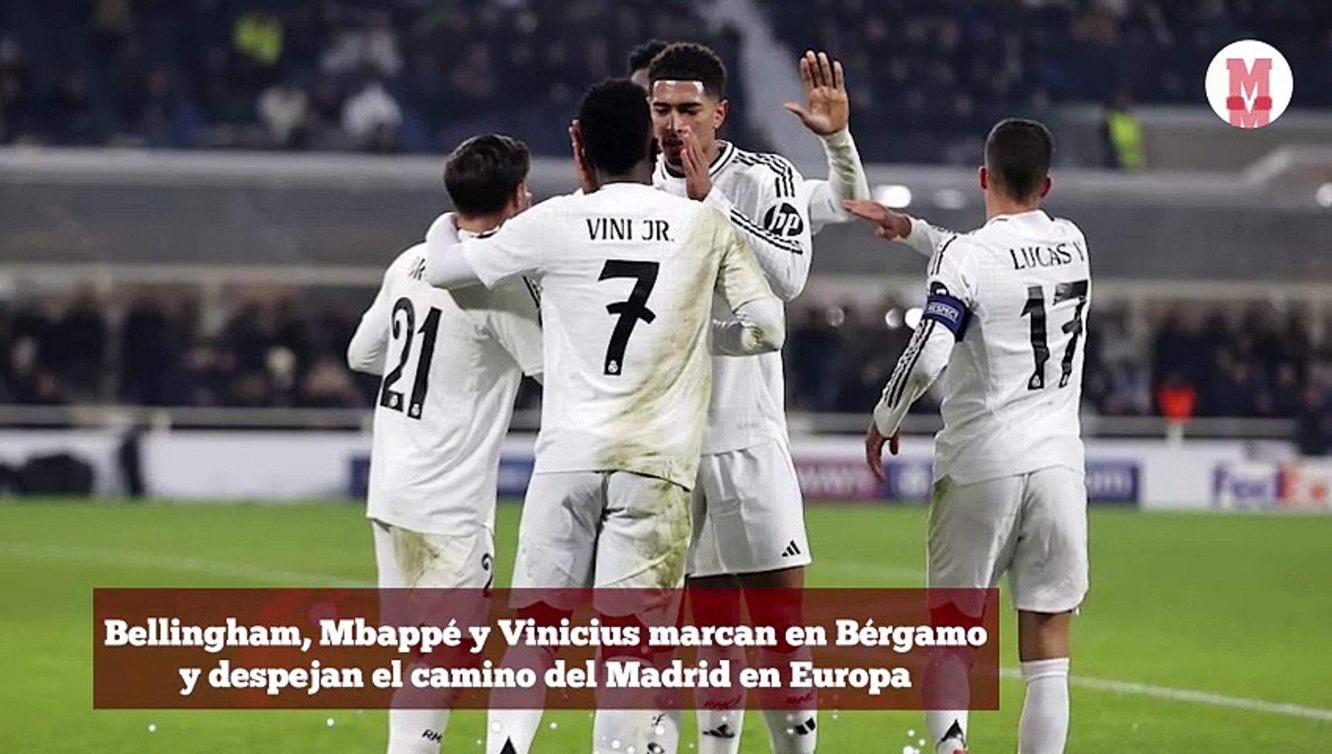 Bellingham, Mbappé y Vinicius marcan en Bérgamo y despejan el camino del Madrid en Europa