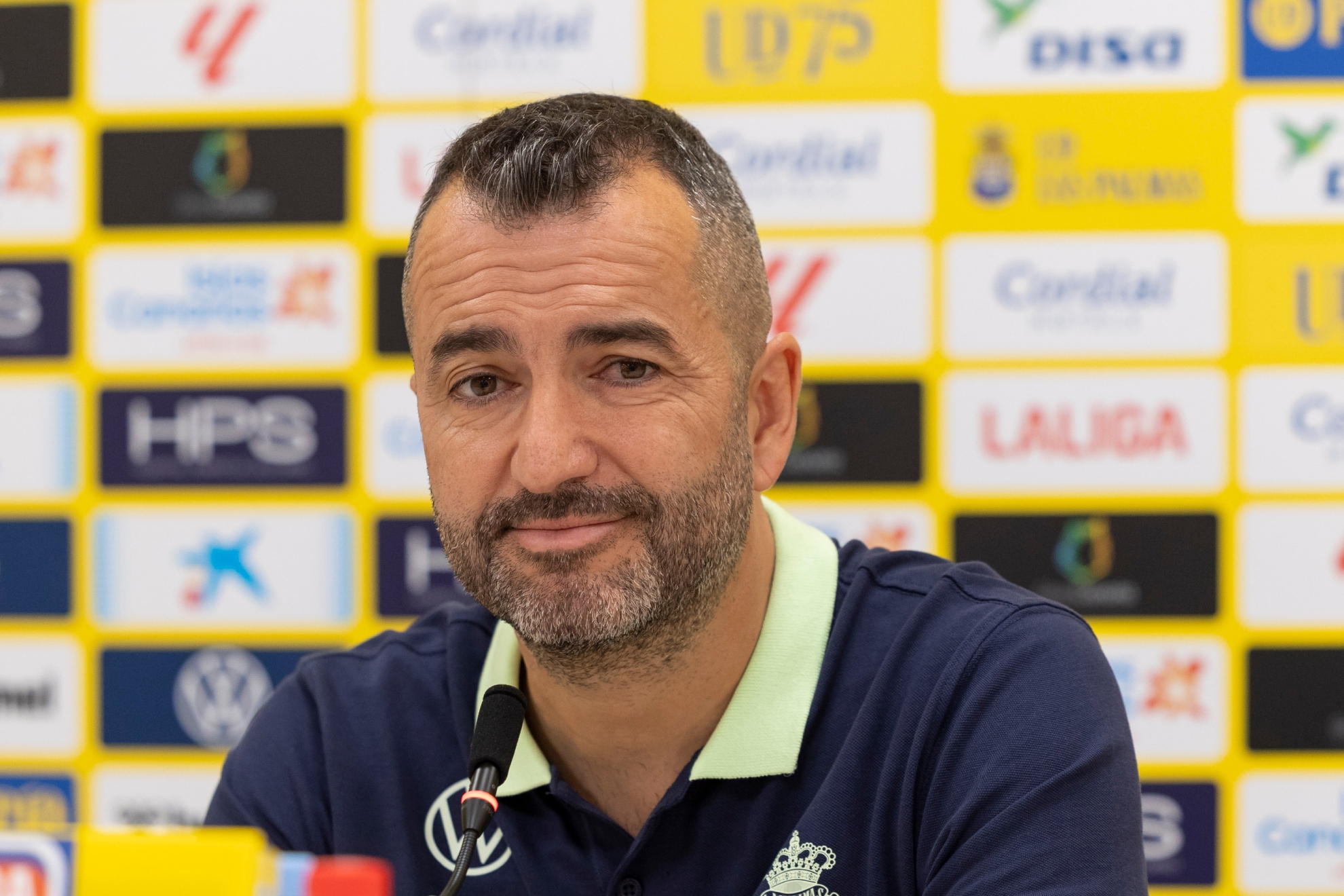 Diego Martínez en la rueda de prensa previa del partido de Las Palmas ante el Espanyol