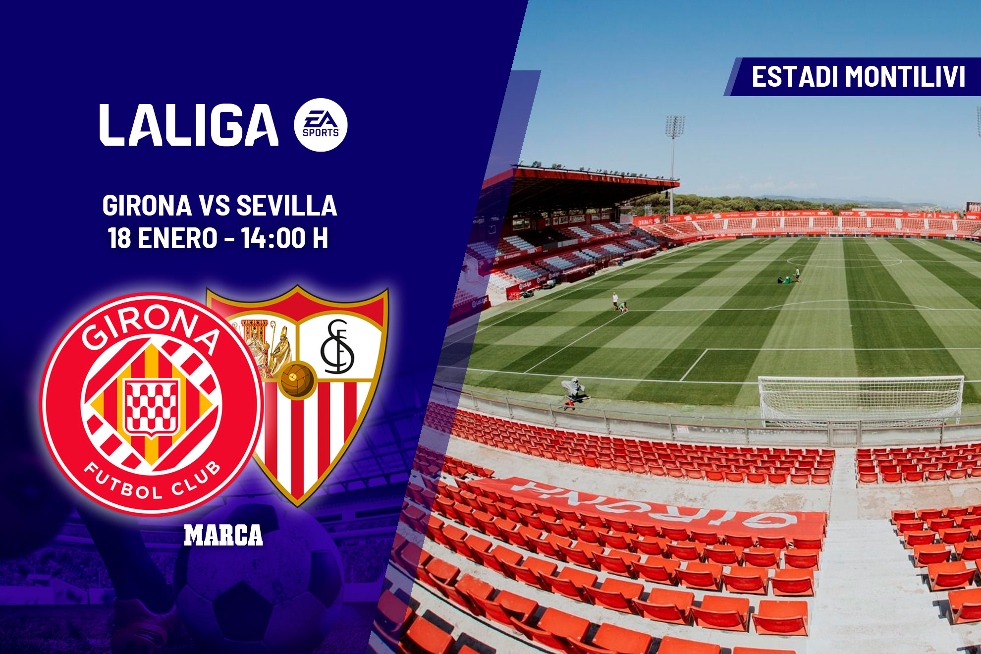 Girona - Sevilla: horario y dónde ver hoy en TV el partido de LaLiga EA Sports