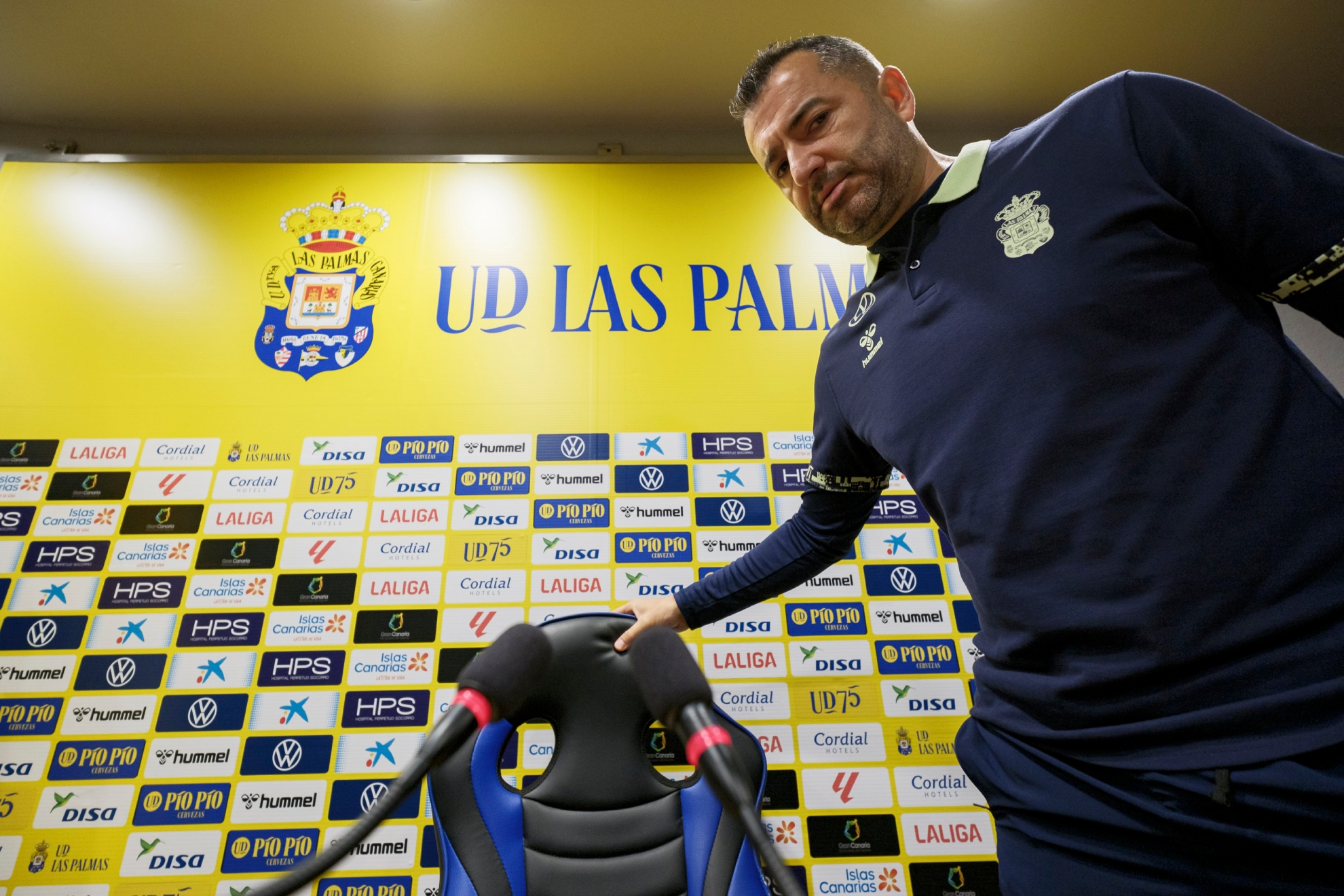 Diego Martínez, en una rueda de prensa.