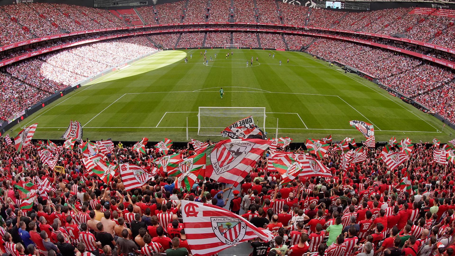 Imagen de las gradas de San Mamés en un partido de aforo completo. ATHLETIC CLUB