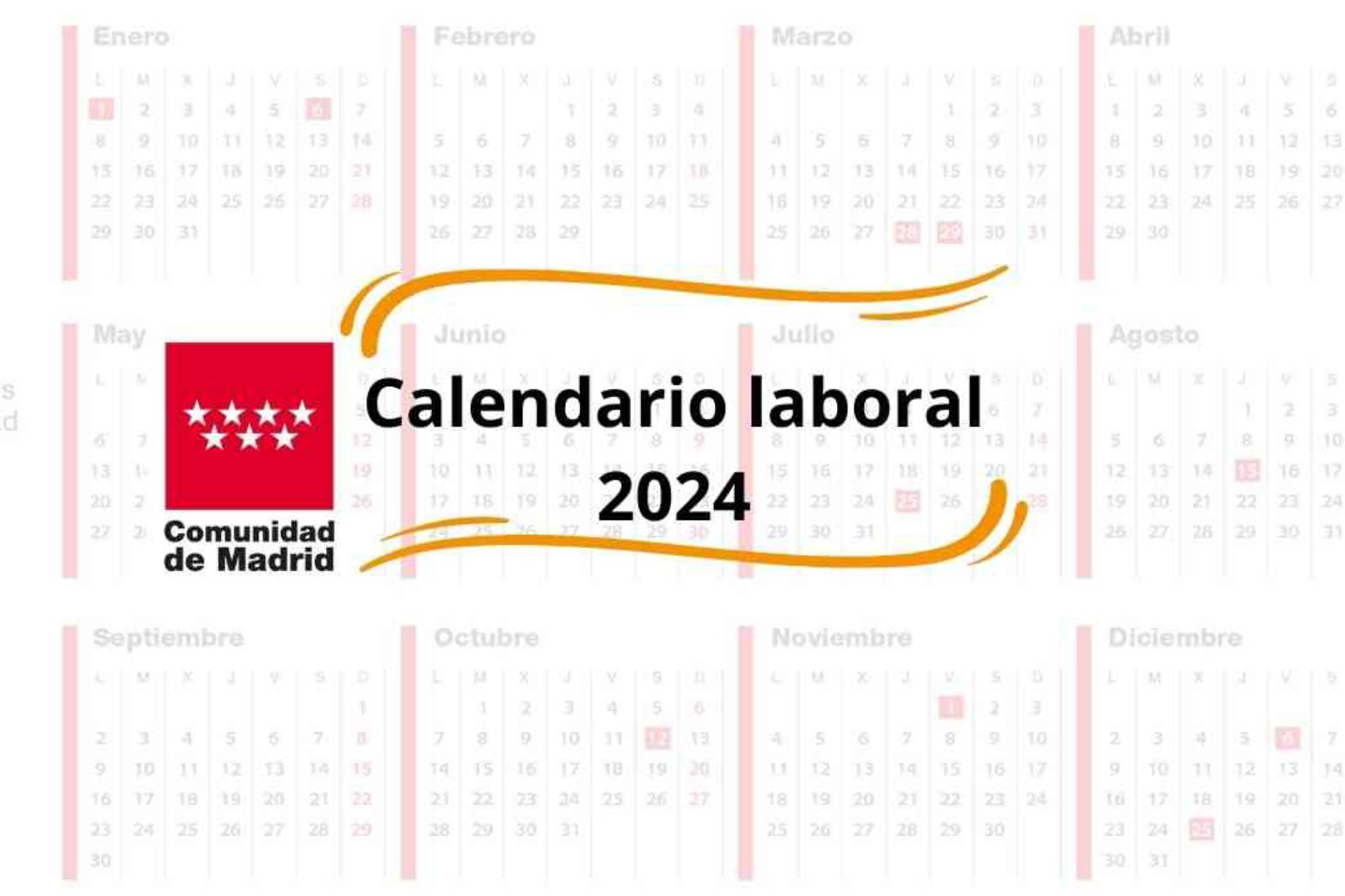 Calendario laboral de la Comunidad de Madrid 2024: ¿cuántos festivos ...