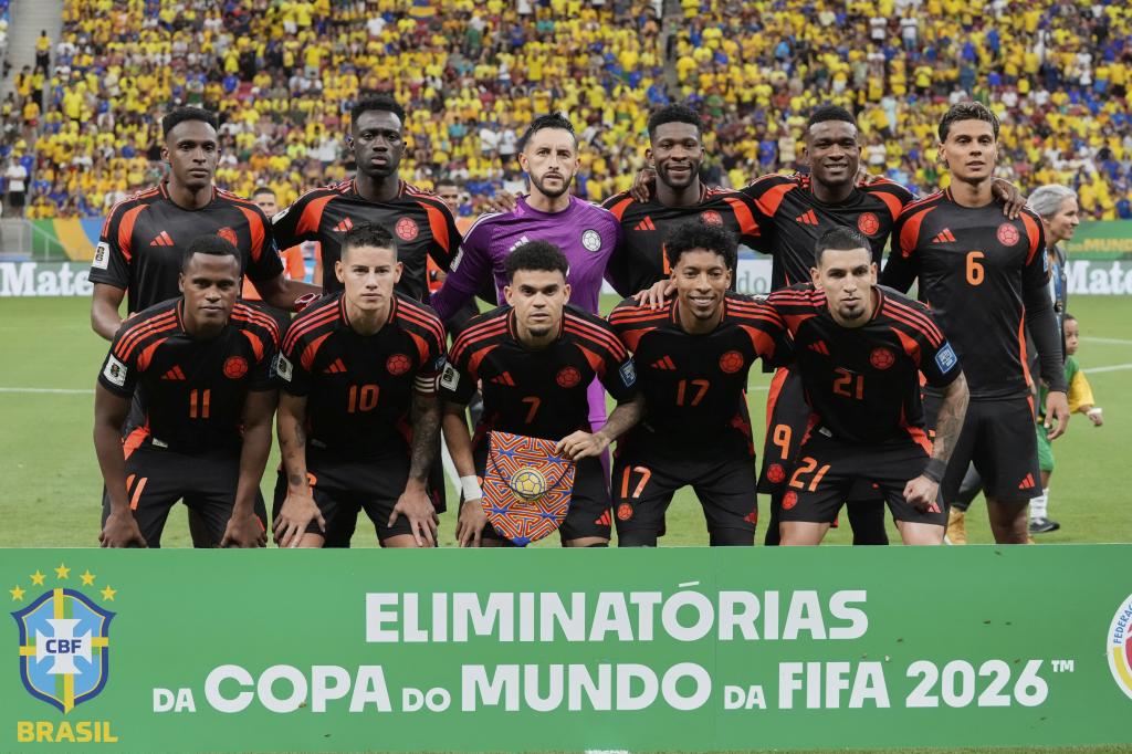 El once titular de Colombia ante Brasil
