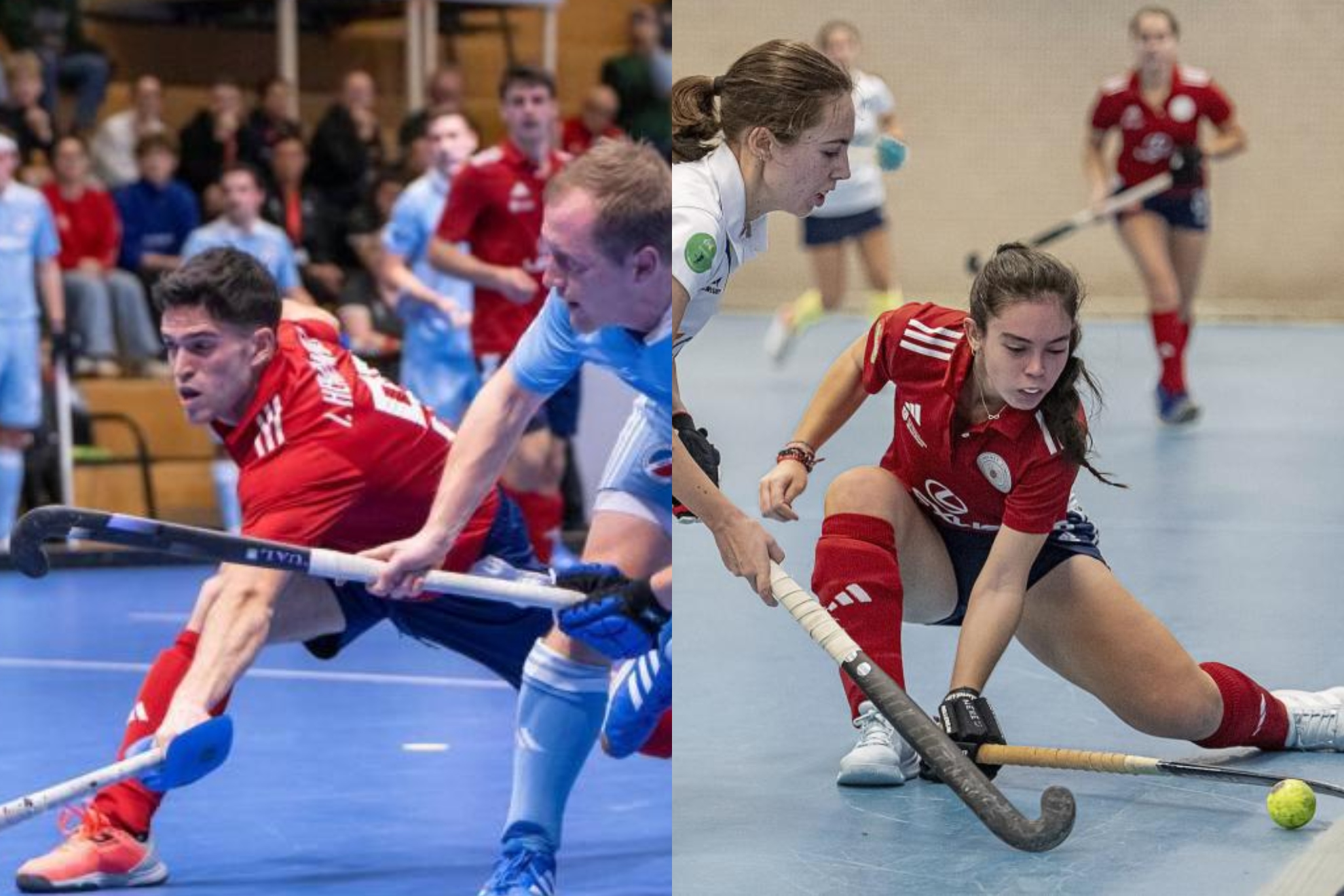 Jugadores del Sanse Complutense durante la temporada de hockey sala.
