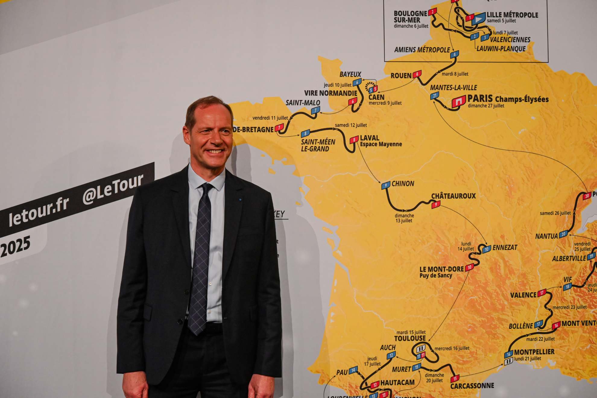 Christian Prudhomme, durante la presentación del Tour.