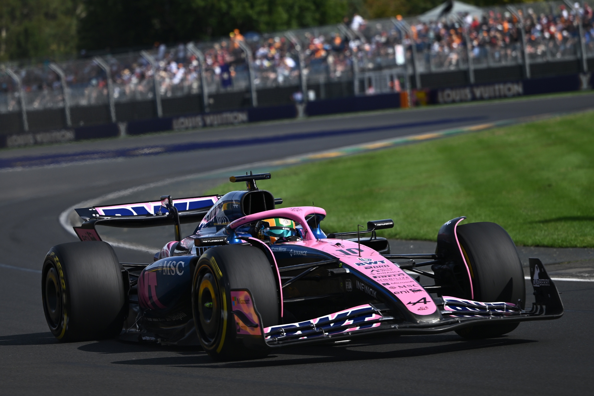 El Alpine de Pierre Gasly durante los entrenamientos libres del Gran Premio de Australia de F1 de 2025.