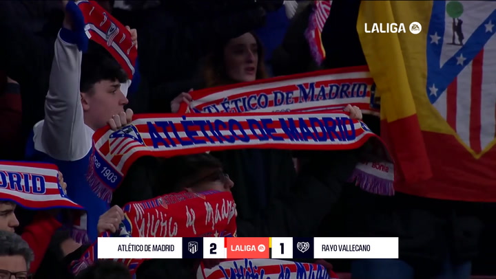 Atlético de Madrid 2-1 Rayo Vallecano: resumen y goles  LaLiga EA Sports (J20)