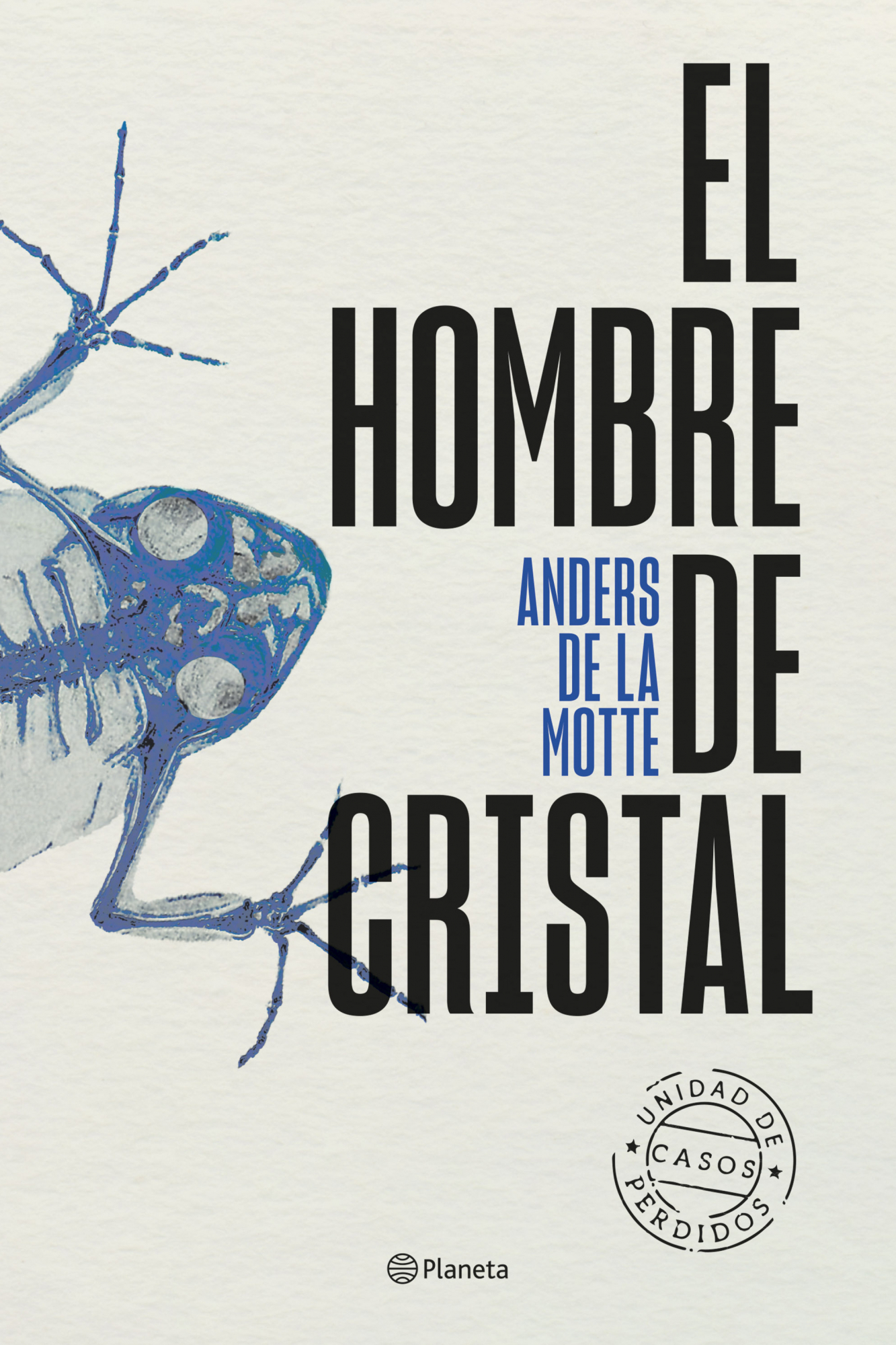 Carátula de 'El hombre de cristal', novela de Anders de la Motte.