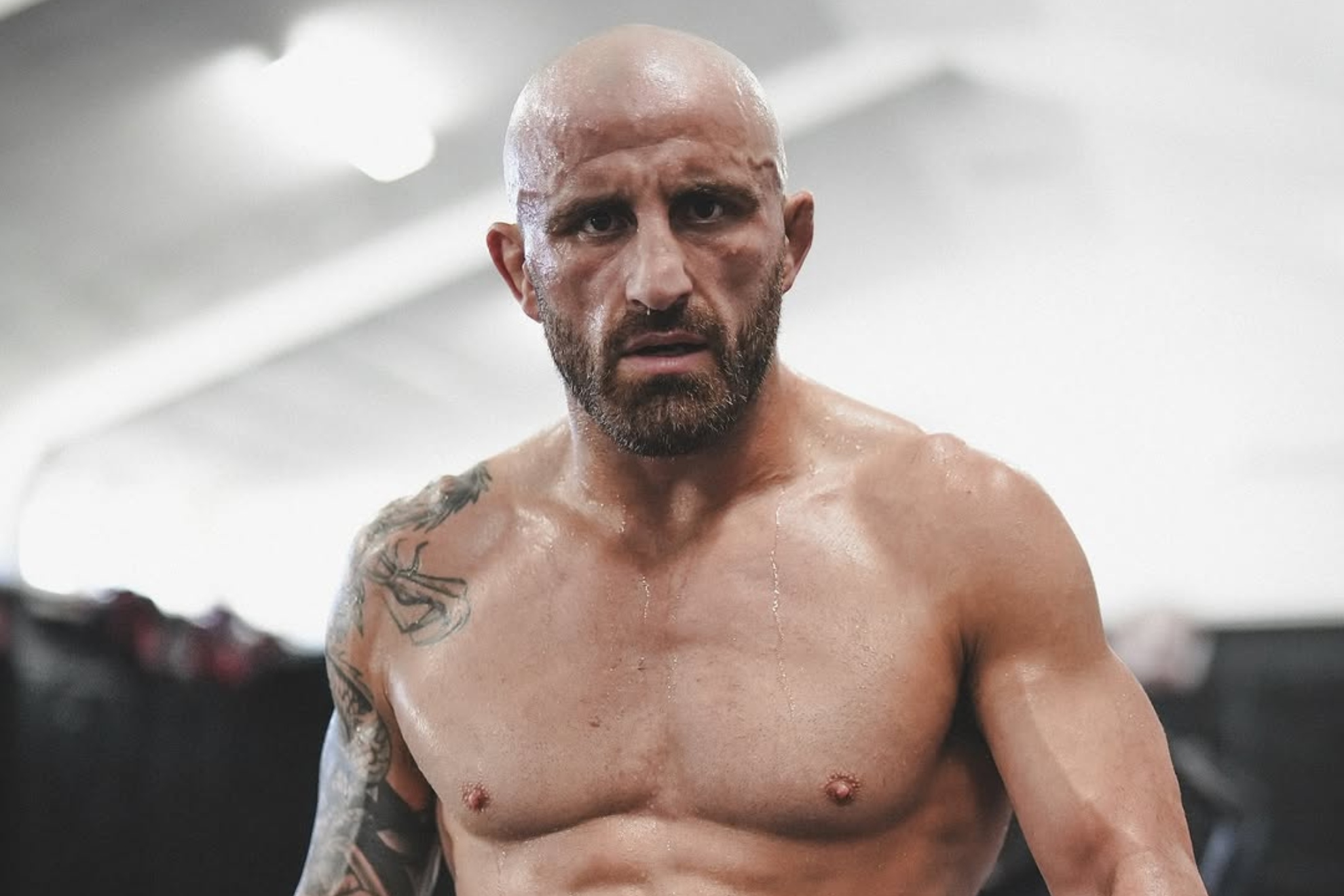 Alexander Volkanovski, durante un entrenamiento.