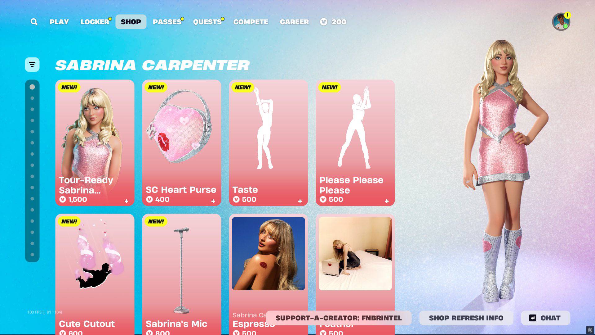 Sabrina Carpenter se une a Fortnite Descubre su nueva skin