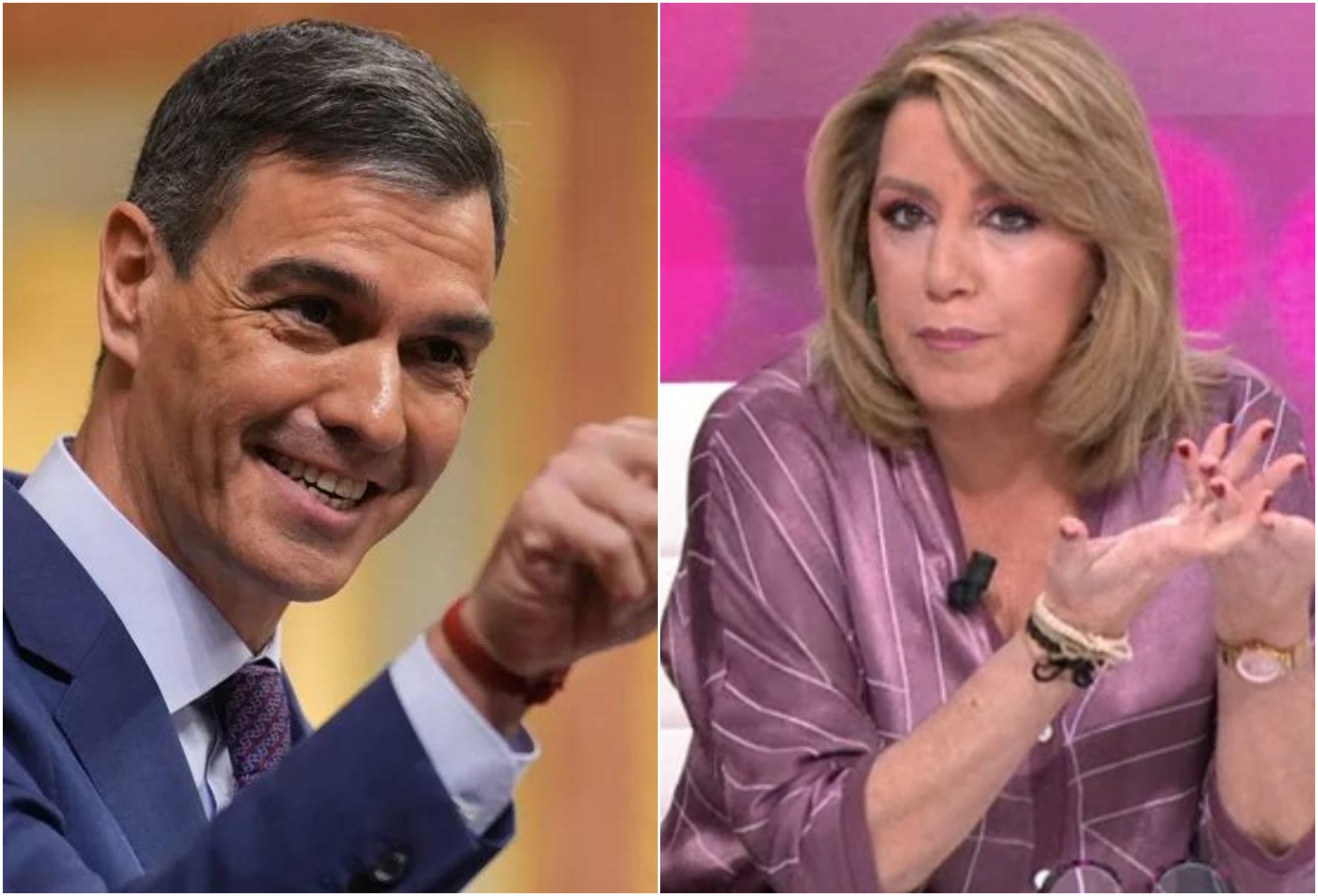 Susana Díaz se rompe al leer el mensaje de Pedro Sánchez a Ábalos sobre  ella: "Es