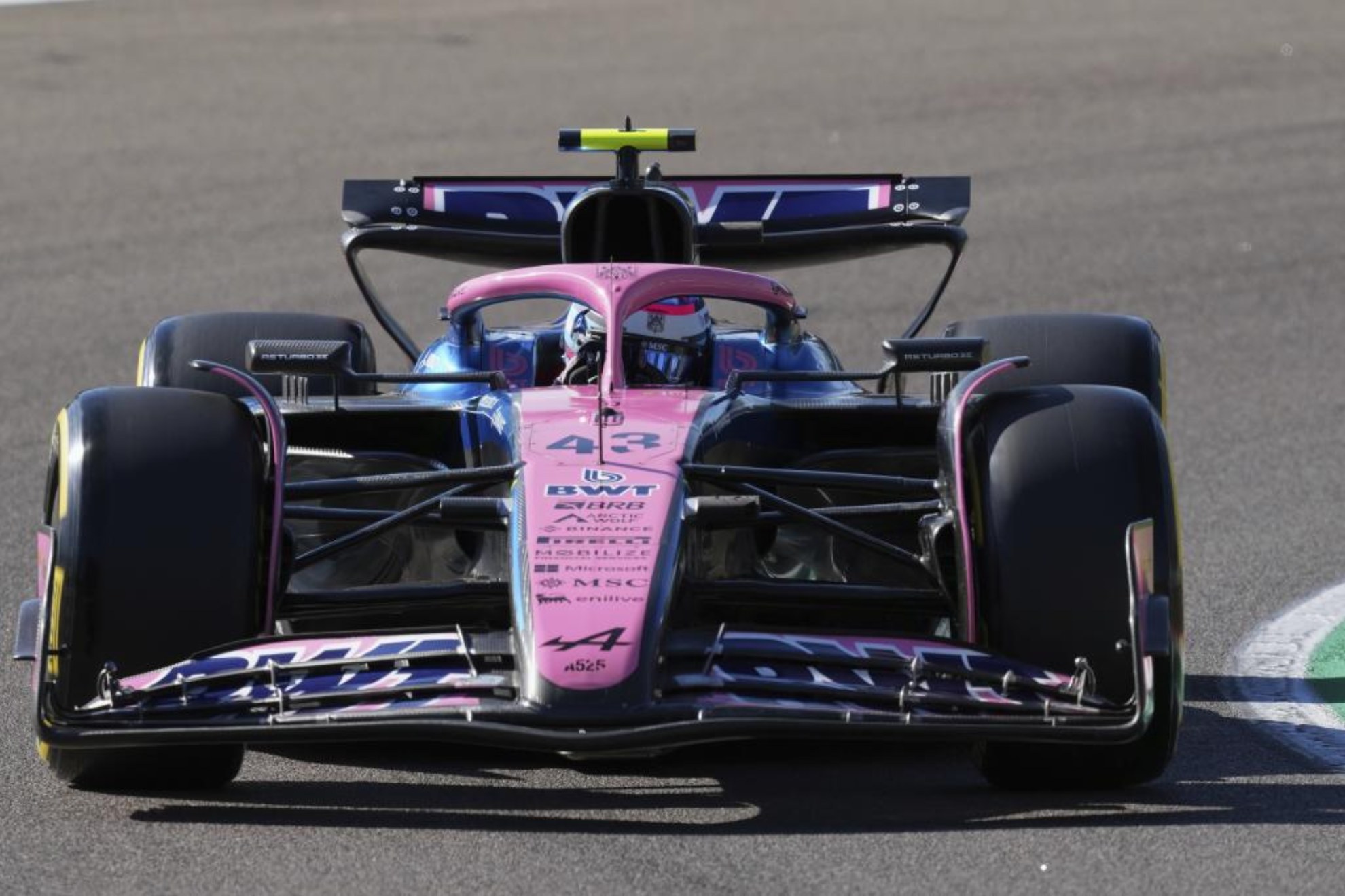 Colapinto, en acción.